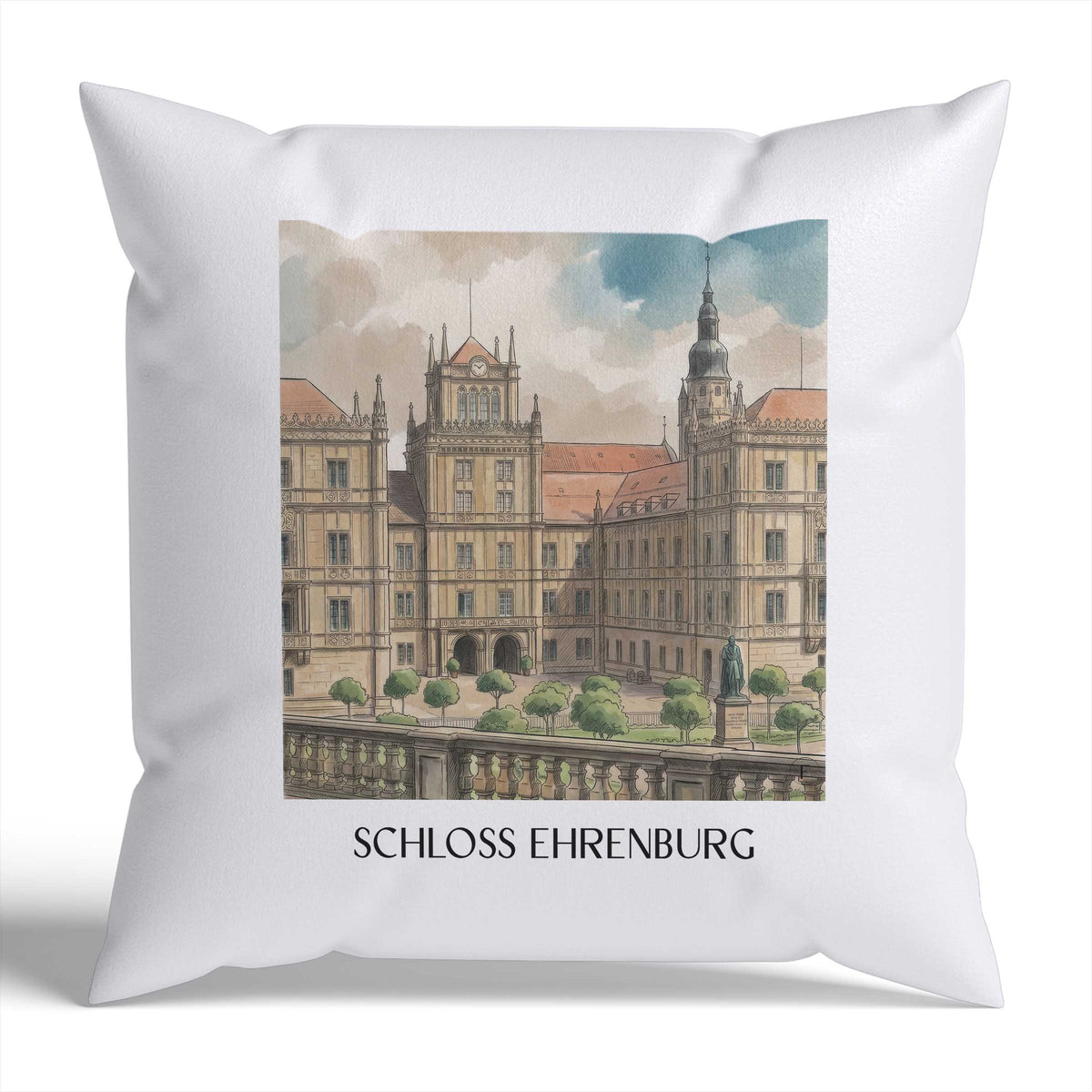 schloss-ehrenburg-coburg-deutschland-kissenbezug-aquarell