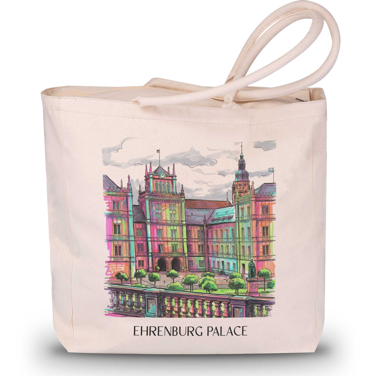 Schloss Ehrenburg Shopping Tasche - Coburg - Deutschland Tote Bag - Einkaufstasche im Tag Graffiti Stil - favplace