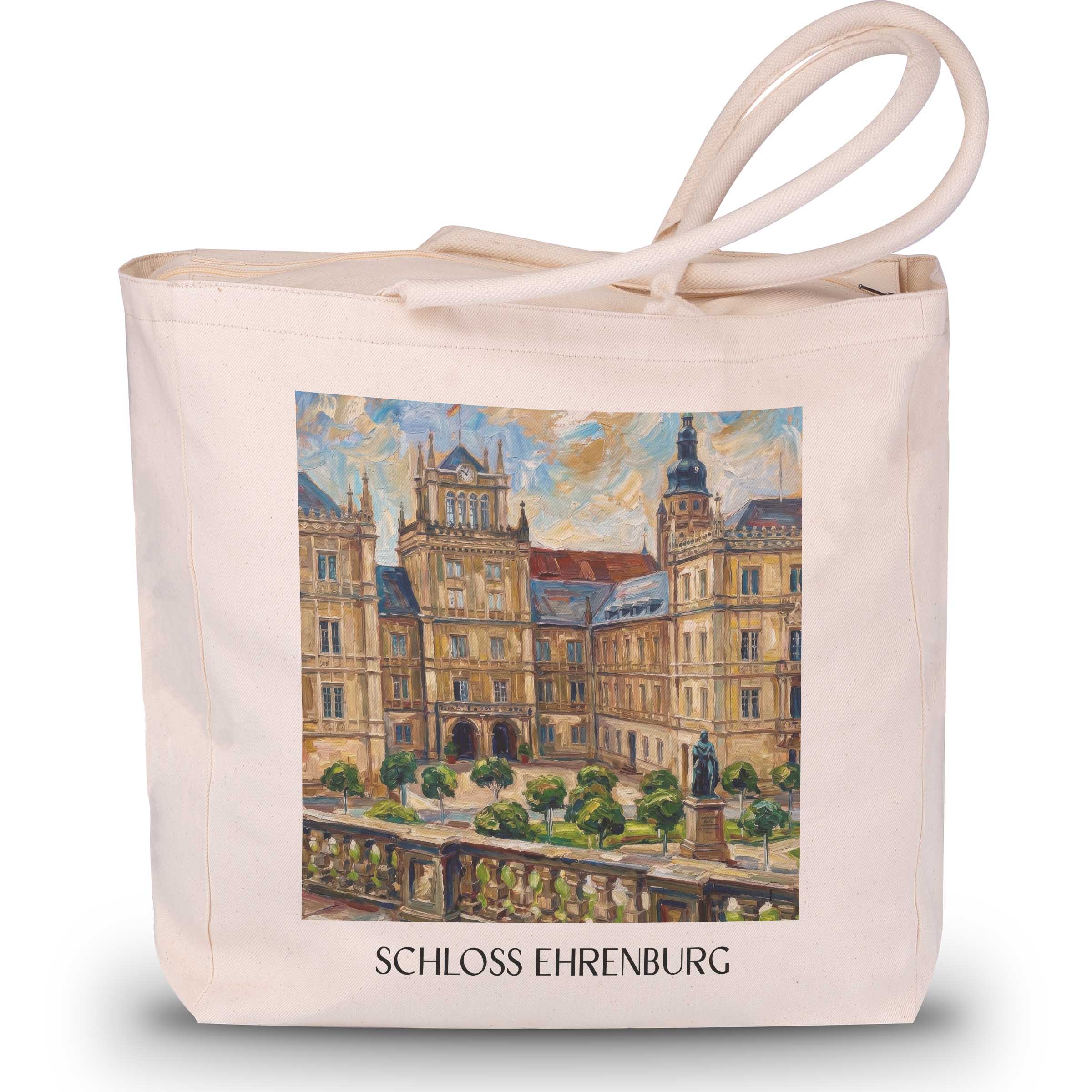 schloss-ehrenburg-coburg-deutschland-einkaufstasche-oil-painting-oelgemaelde