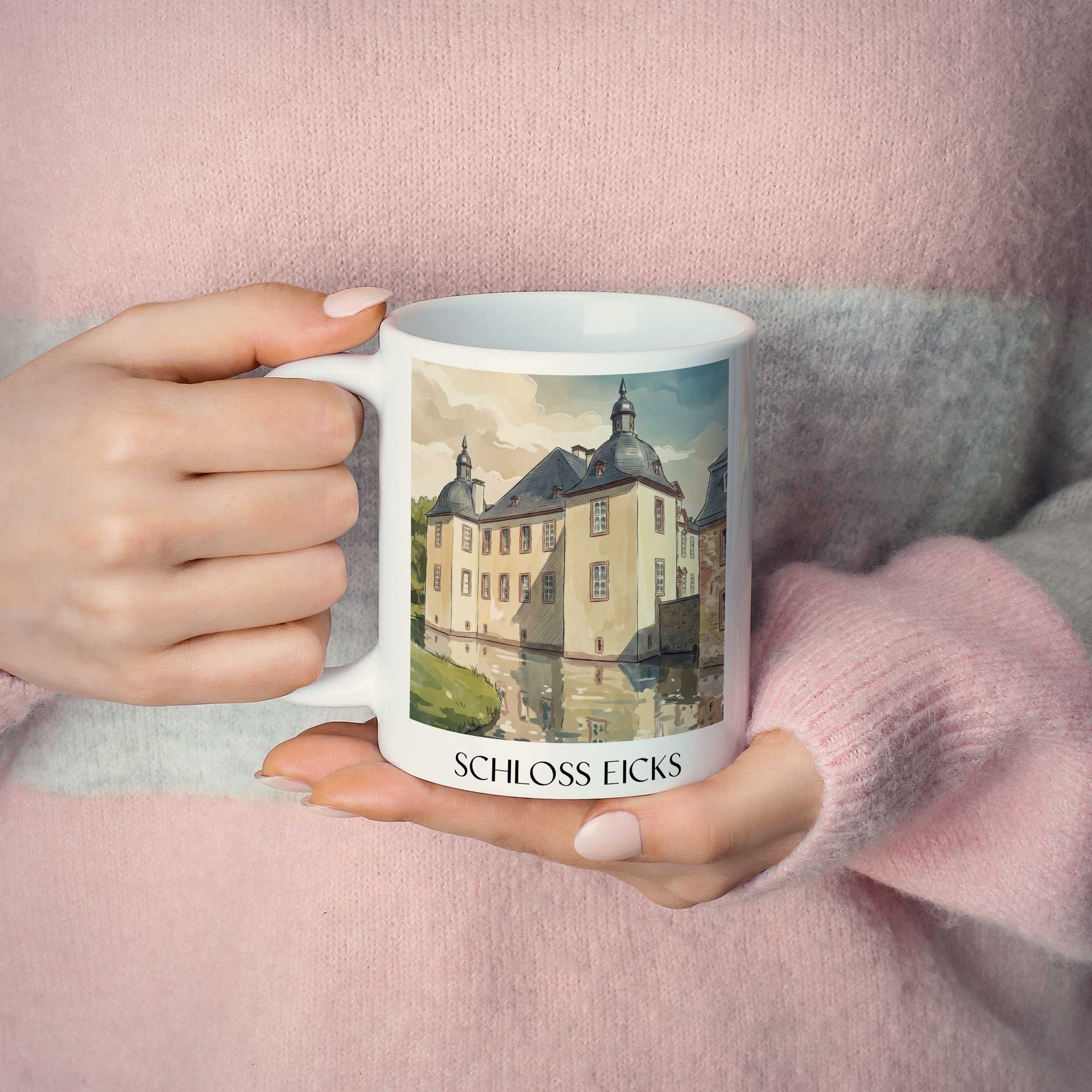 schloss-eicks-eifel-deutschland-kaffeebecher-aquarell