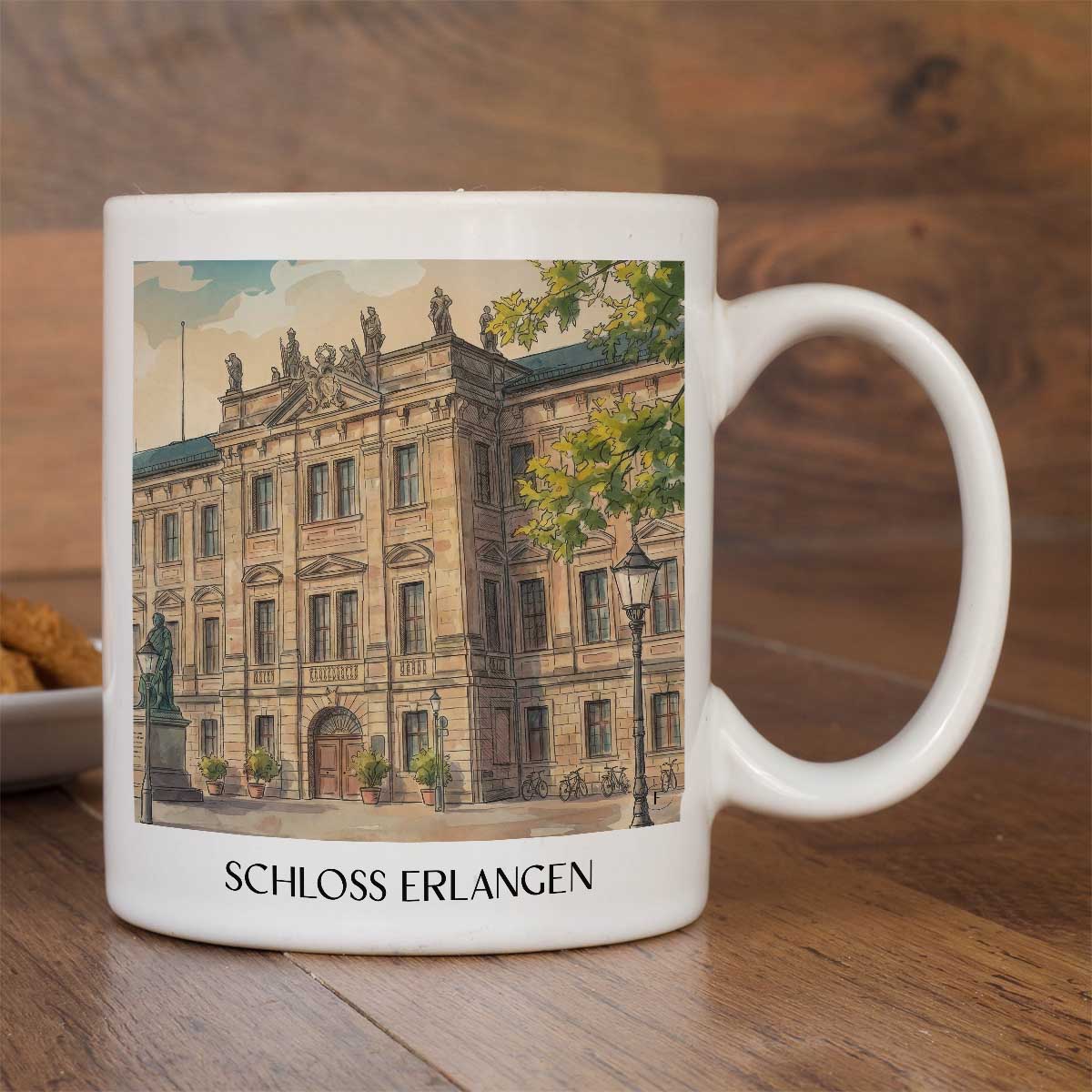 schloss-erlangen-bayern-deutschland-kaffeebecher-aquarell
