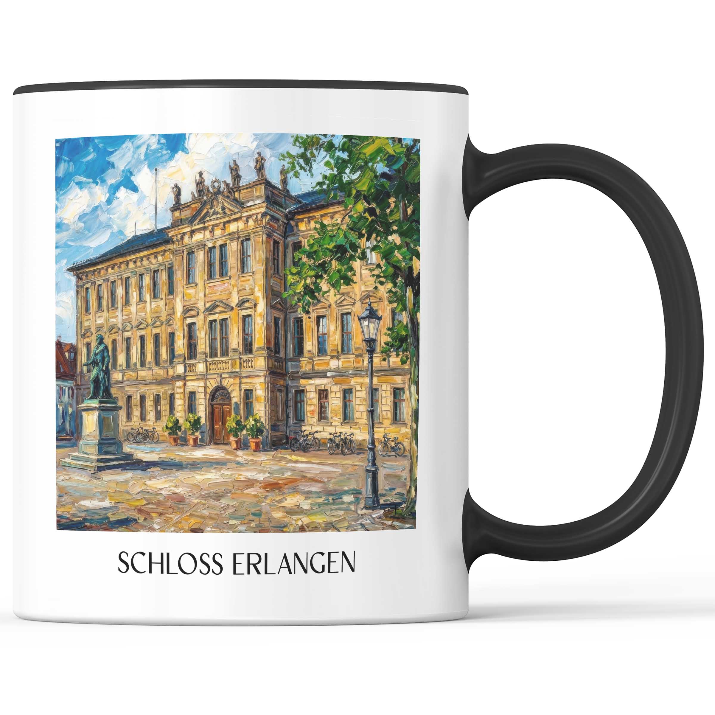 schloss-erlangen-bayern-deutschland-kaffeebecher-oil-painting-oelgemaelde