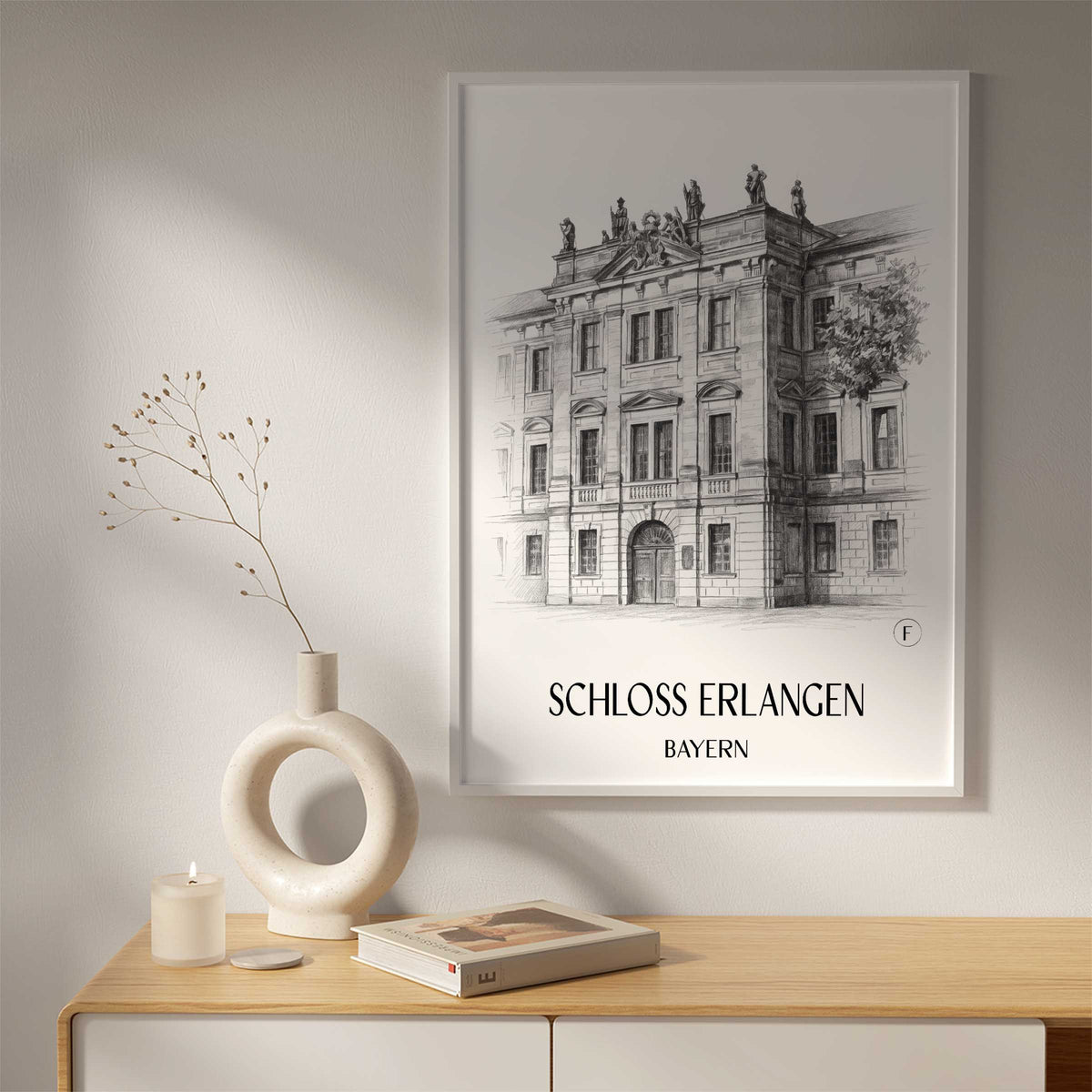schloss-erlangen-bayern-deutschland-poster-bleistift-zeichnung-drawing