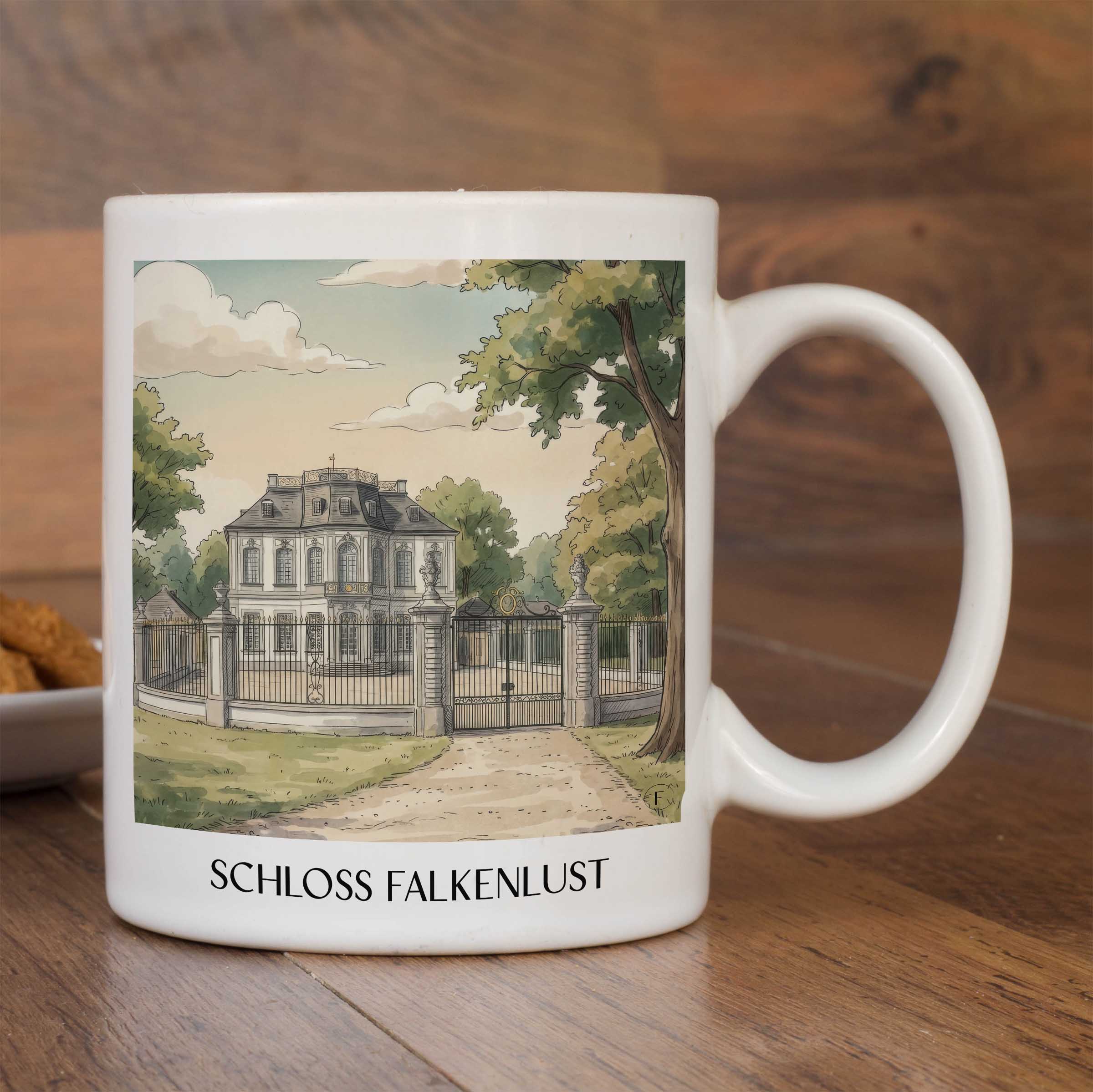 schloss-falkenlust-brühl-deutschland-kaffeebecher-aquarell