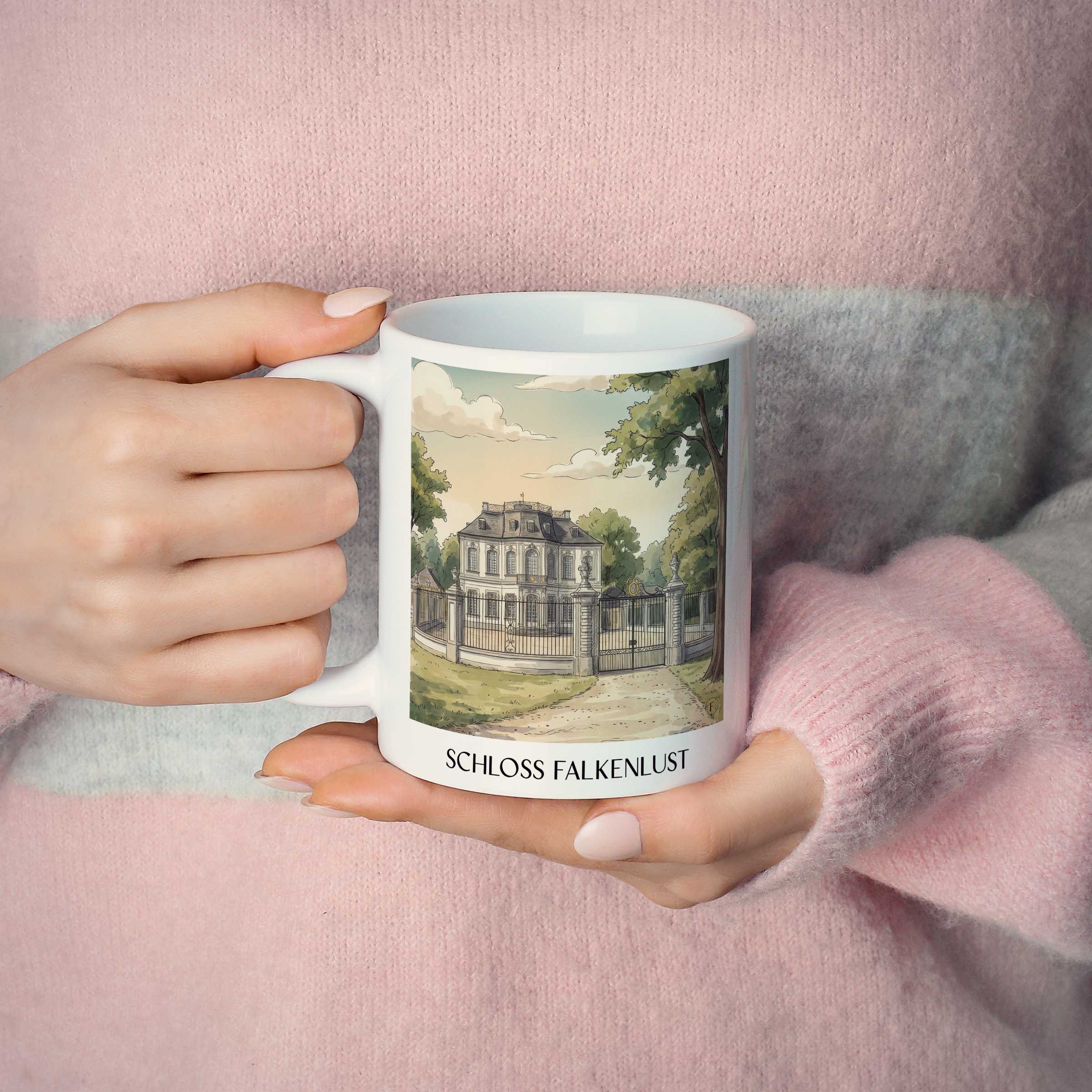 schloss-falkenlust-brühl-deutschland-kaffeebecher-aquarell