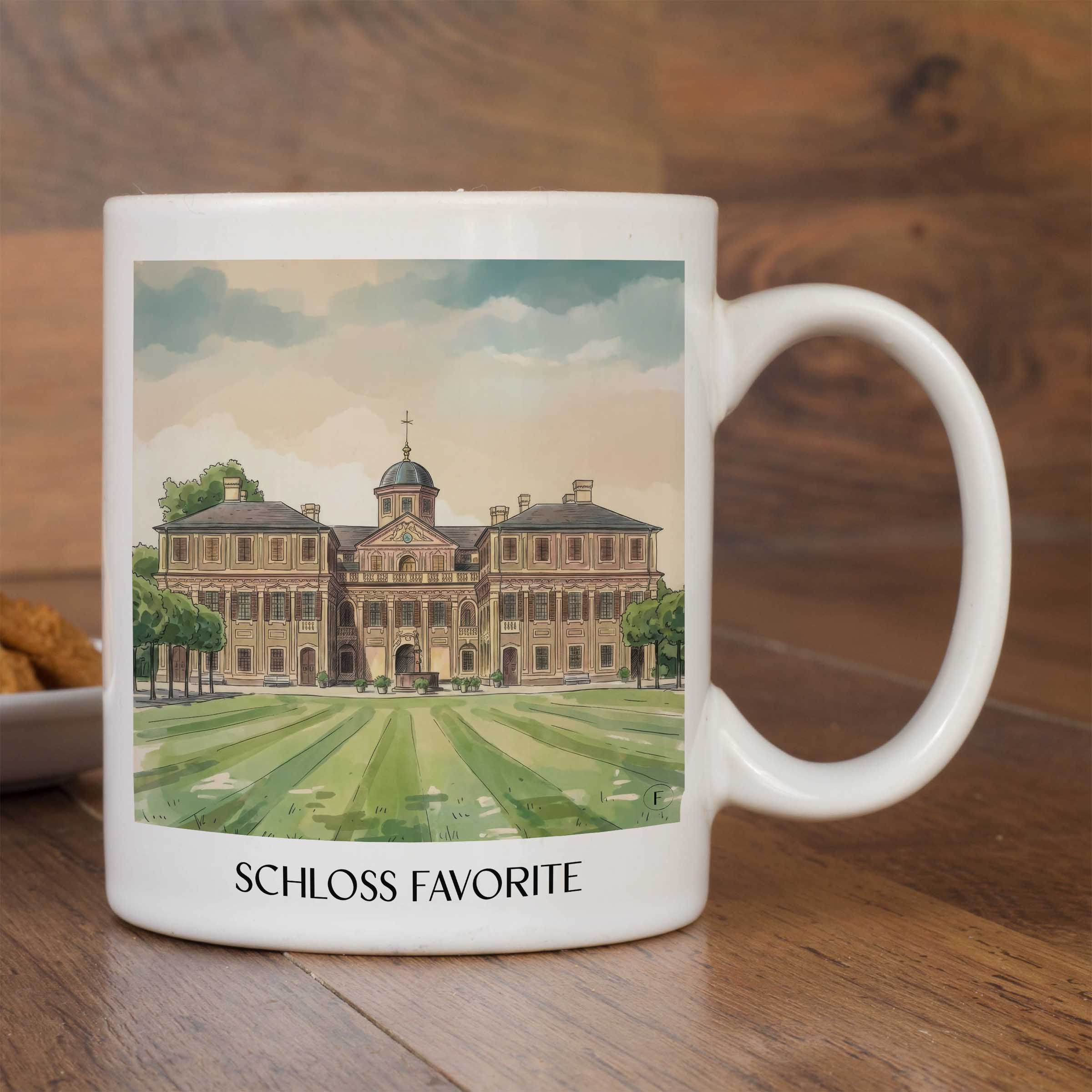 schloss-favorite-rastatt-deutschland-kaffeebecher-aquarell