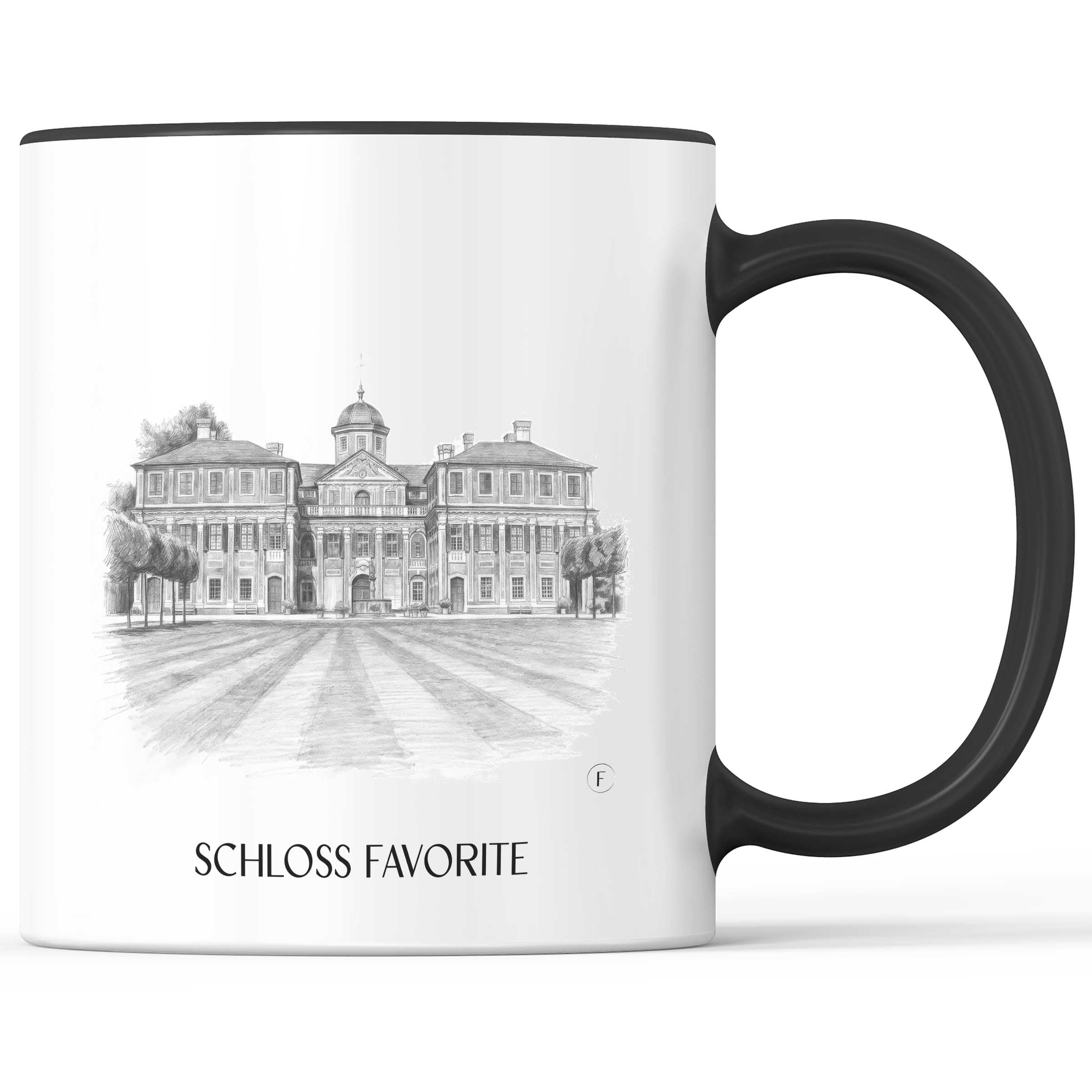schloss-favorite-rastatt-deutschland-kaffeebecher-bleistift-zeichnung-drawing