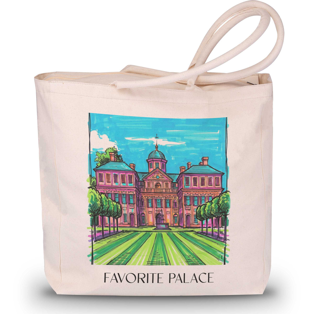 Schloss Favorite Shopping Tasche - Rastatt - Deutschland Tote Bag - Einkaufstasche im Tag Graffiti Stil - favplace