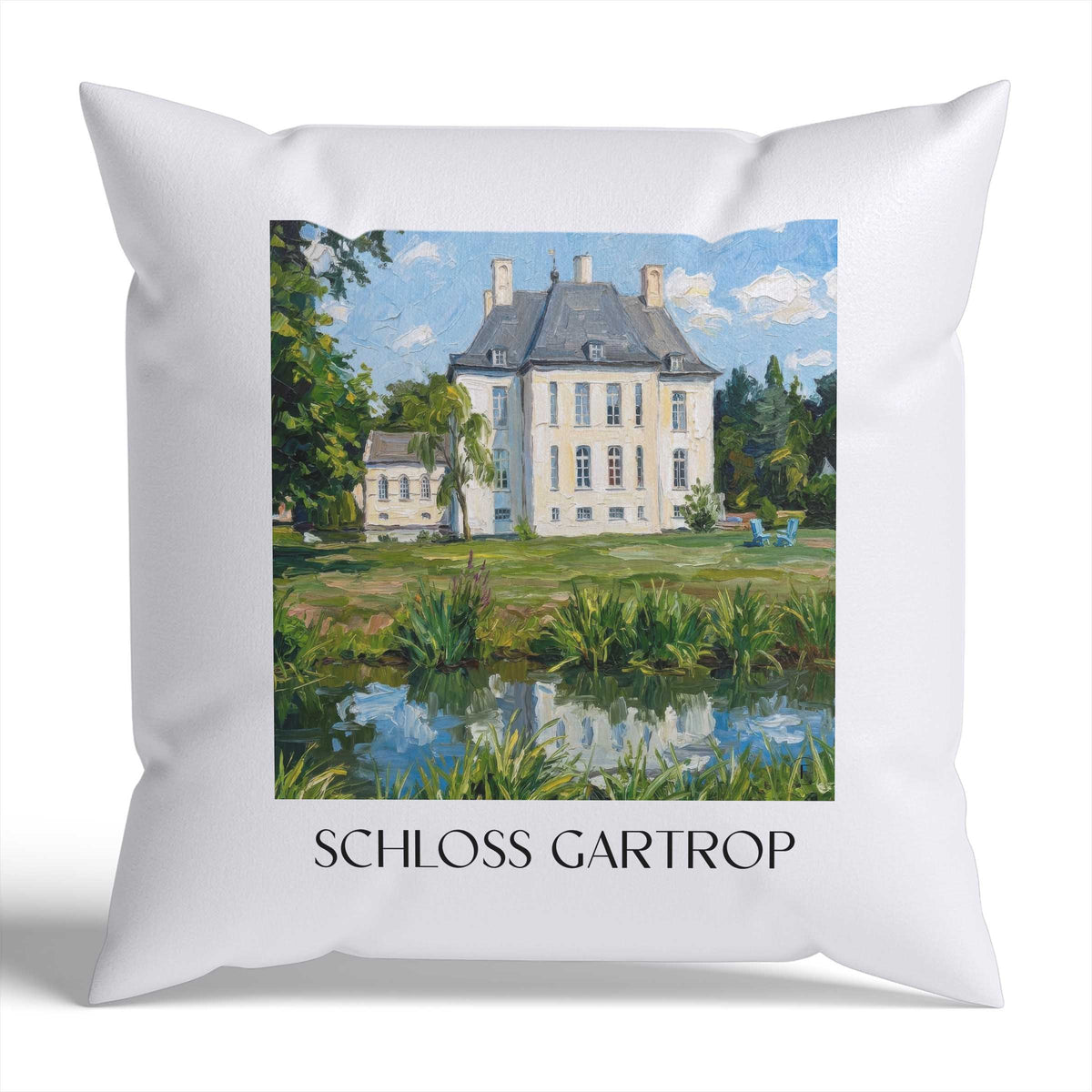 schloss-gartrop-niederrhein-deutschland-kissenbezug-oil-painting-oelgemaelde