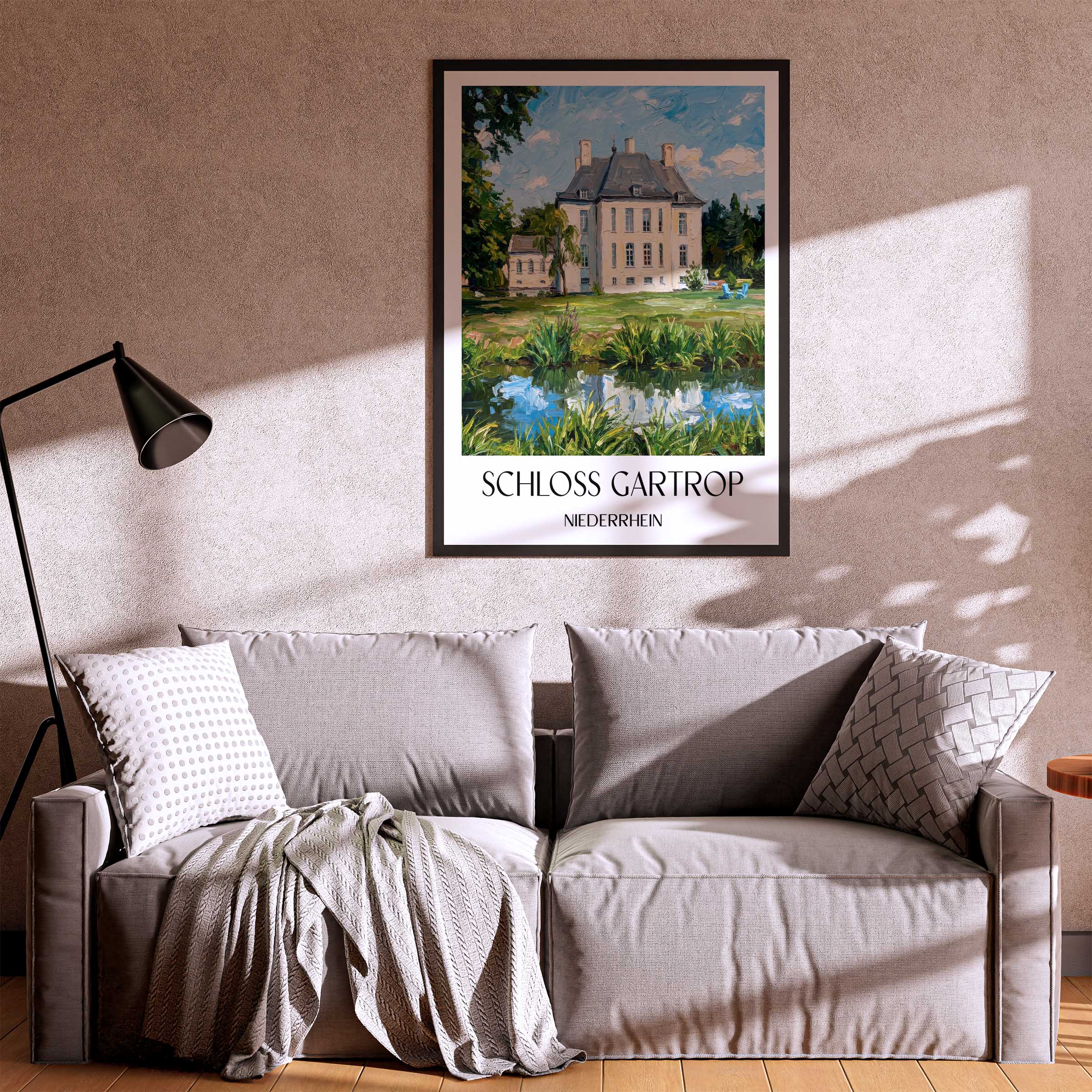 schloss-gartrop-niederrhein-deutschland-poster-oil-painting-oelgemaelde
