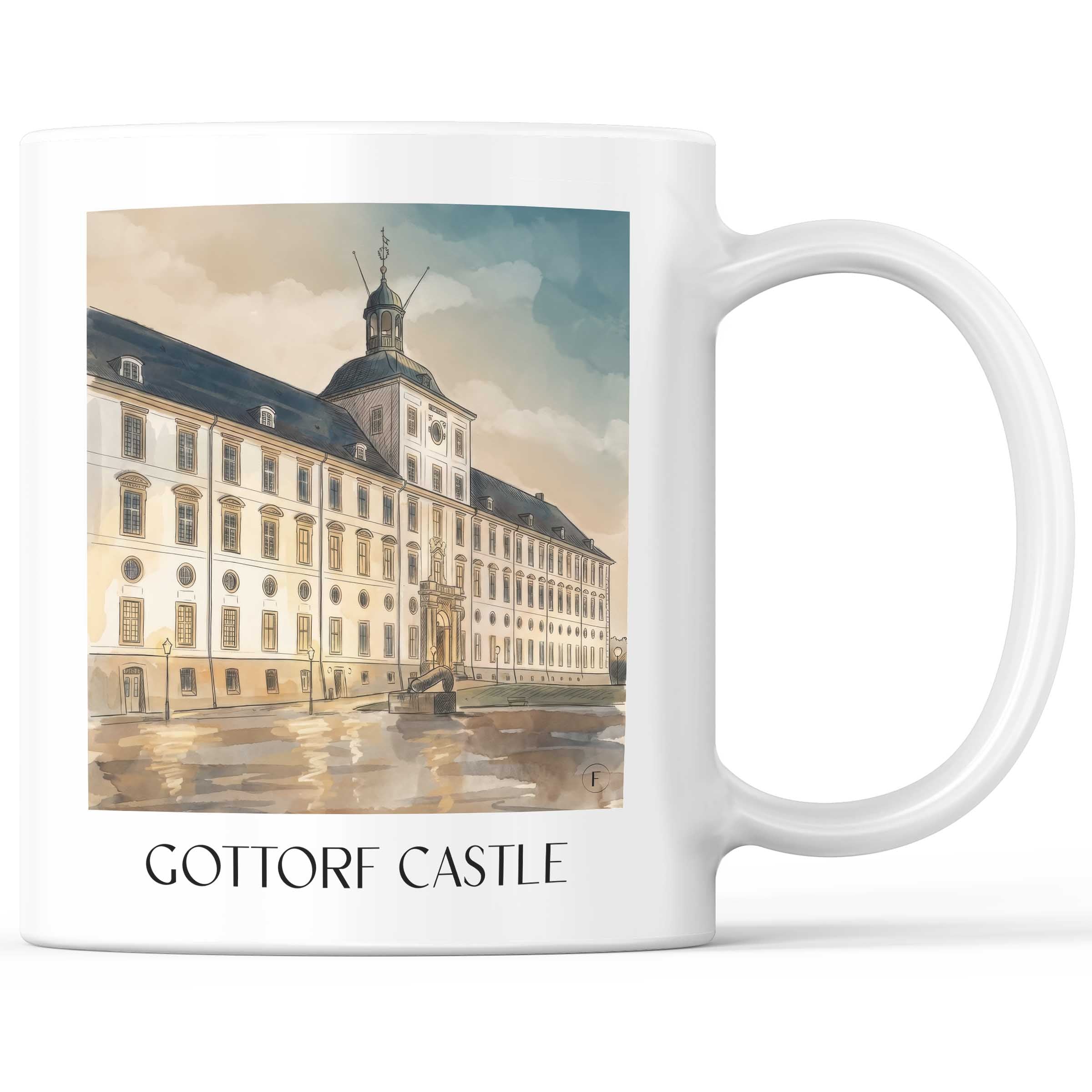 Schloss Gottorf Kaffeebecher - Schleswig - Deutschland Becher - Kaffeetasse im Aquarell Stil - favplace