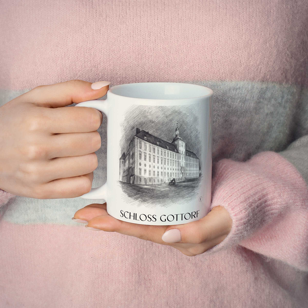 schloss-gottorf-schleswig-deutschland-kaffeebecher-bleistift-zeichnung-drawing