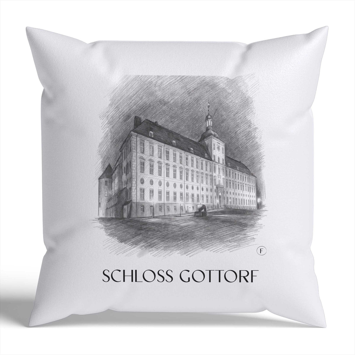 schloss-gottorf-schleswig-deutschland-kissenbezug-bleistift-zeichnung-drawing