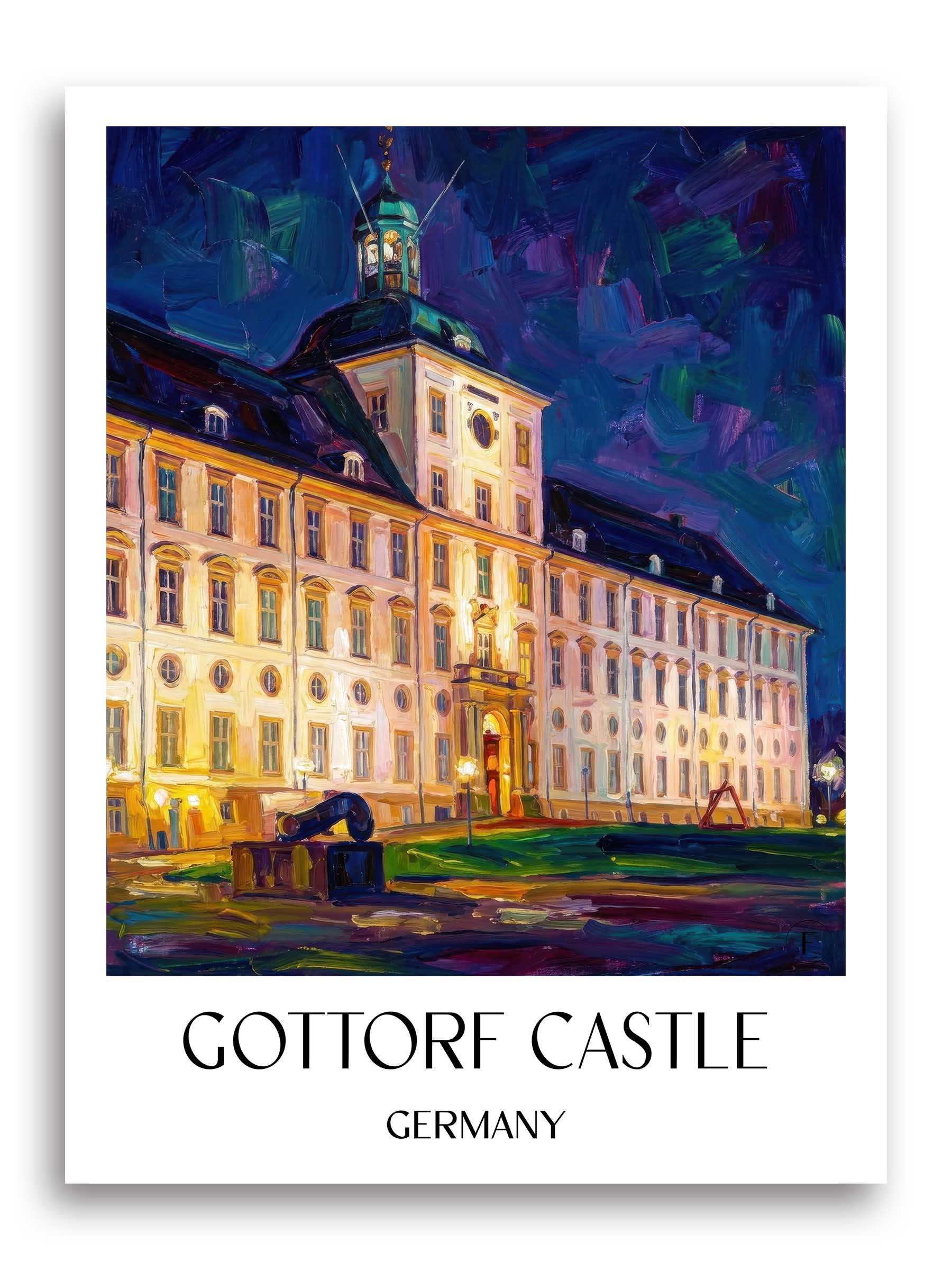 Schloss Gottorf Poster - Schleswig - Deutschland Kunstdruck - Ölgemälde von A4 bis A1 - favplace
