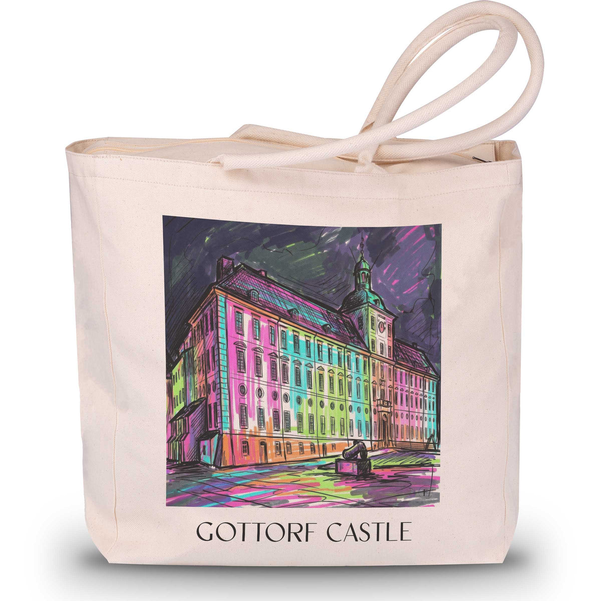 Schloss Gottorf Shopping Tasche - Schleswig - Deutschland Tote Bag - Einkaufstasche im Tag Graffiti Stil - favplace
