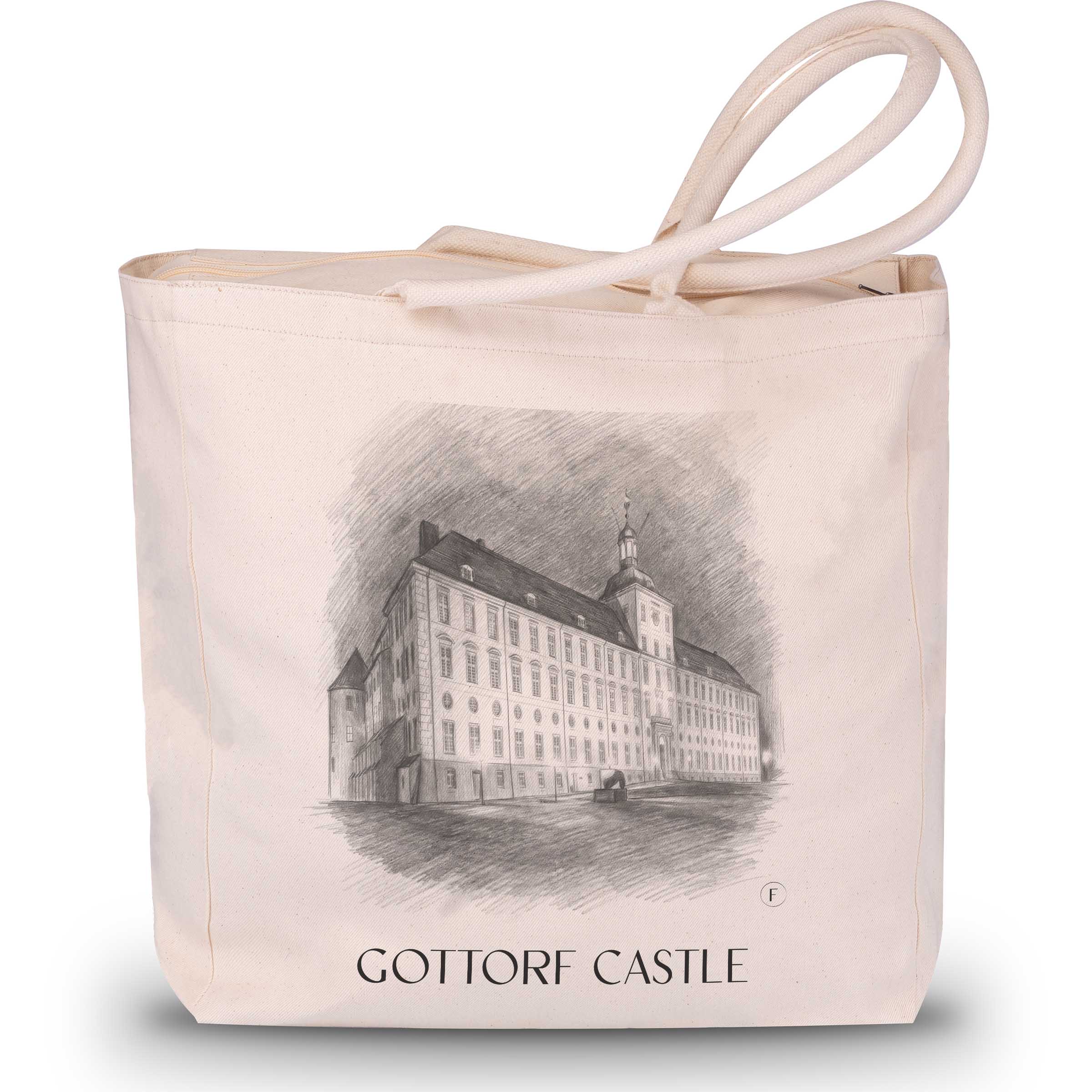 Schloss Gottorf Shopping Tasche - Schleswig - Deutschland Tote Bag - Einkaufstasche im Zeichnung Stil