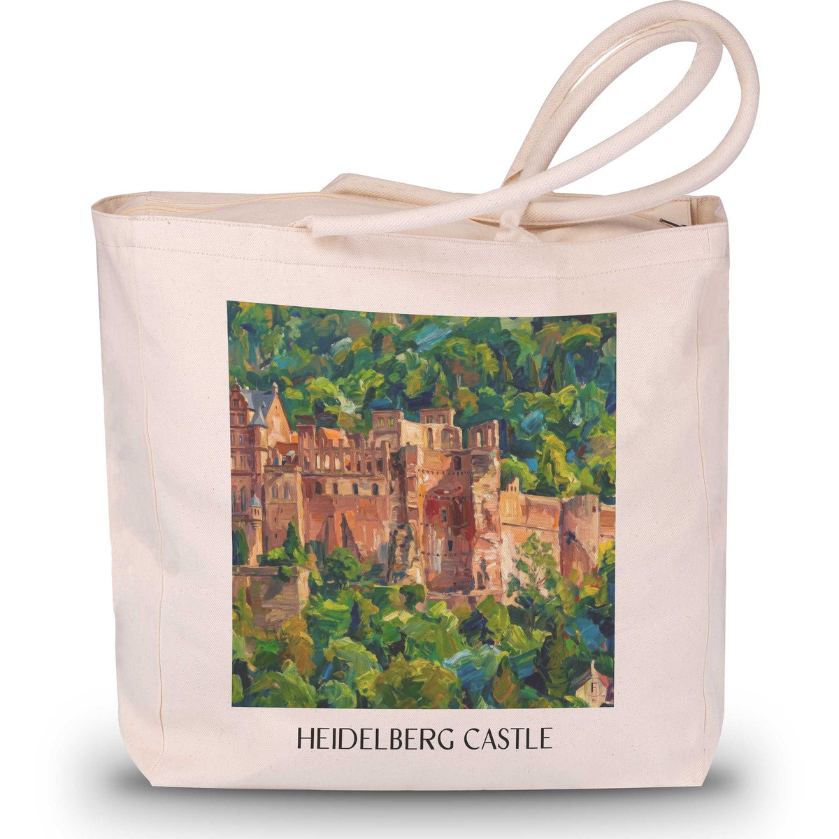 Schloss Heidelberg Shopping Tasche - Baden-Württemberg - Deutschland Tote Bag - Einkaufstasche im Ölgemälde Stil - favplace