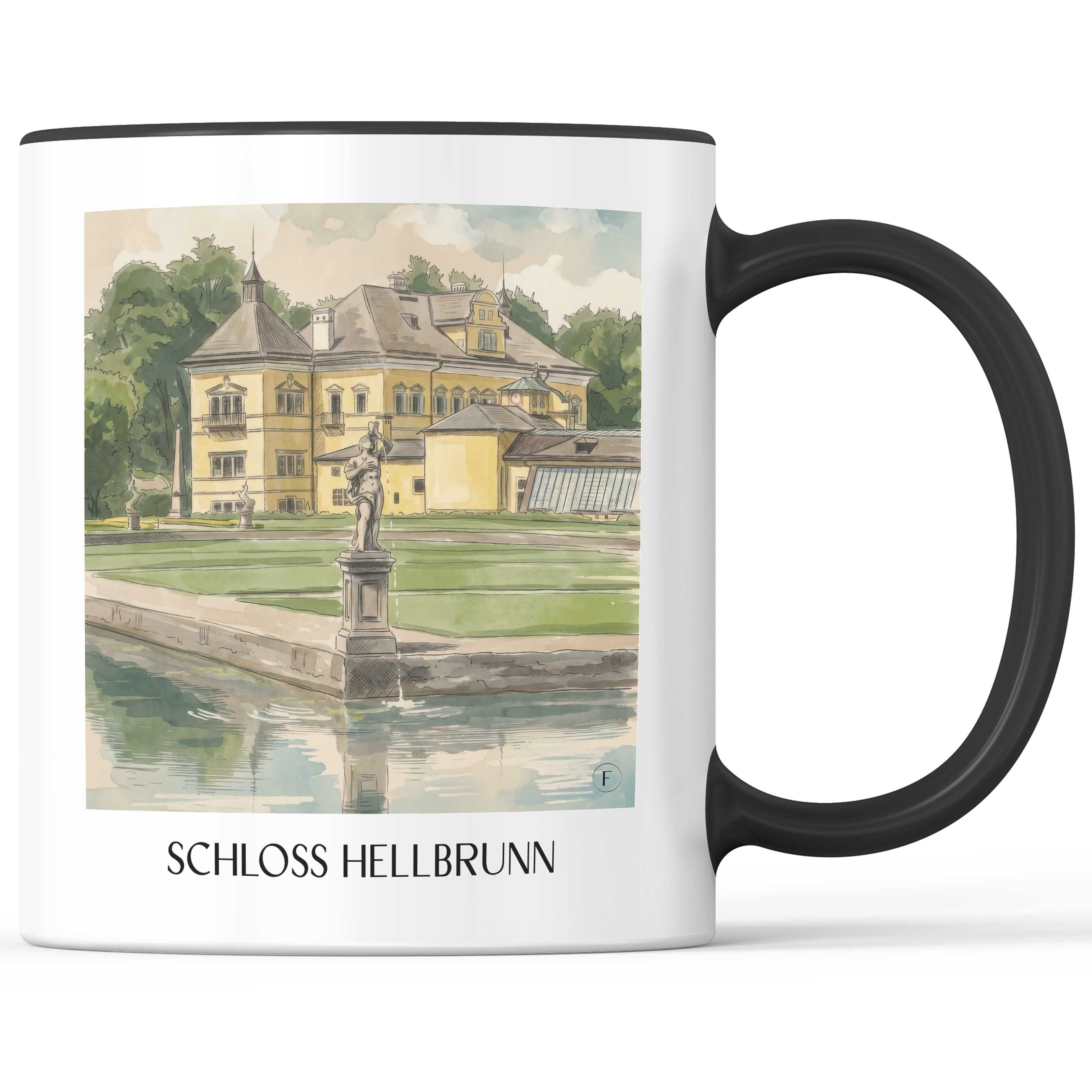 schloss-hellbrunn-salzburg-österreich-kaffeebecher-aquarell