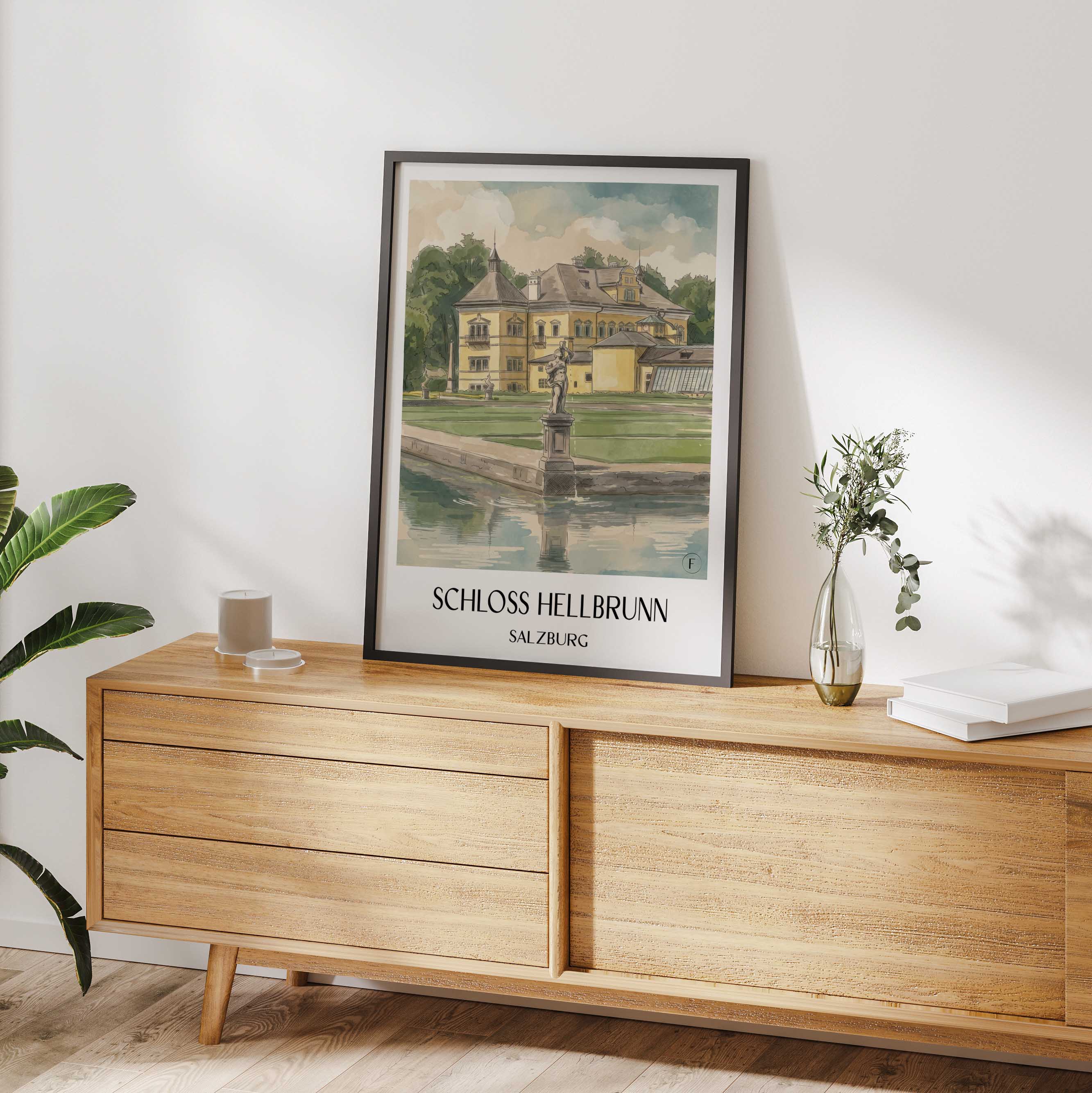 schloss-hellbrunn-salzburg-österreich-poster-aquarell