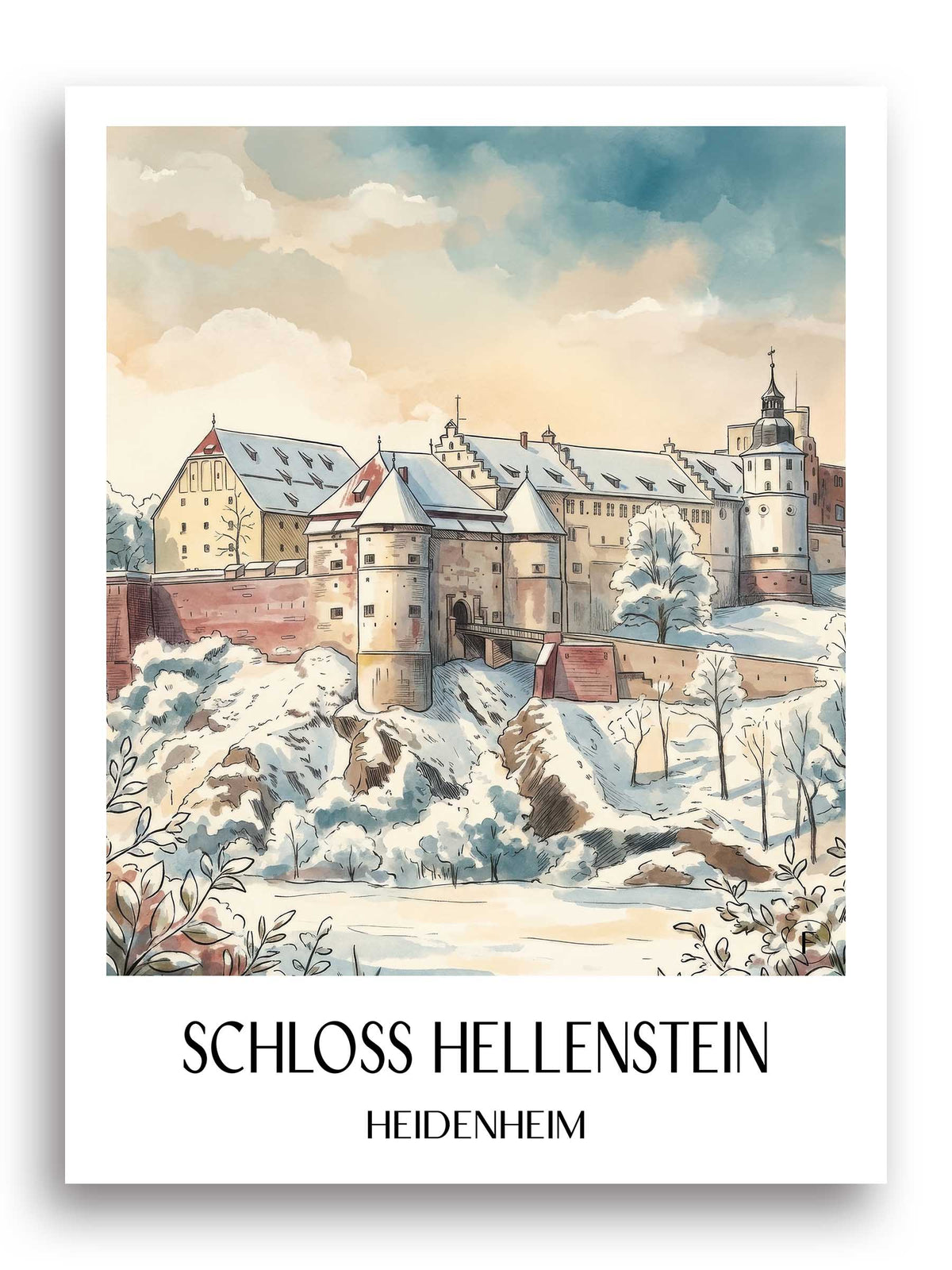 schloss-hellenstein-heidenheim-deutschland-poster-aquarell