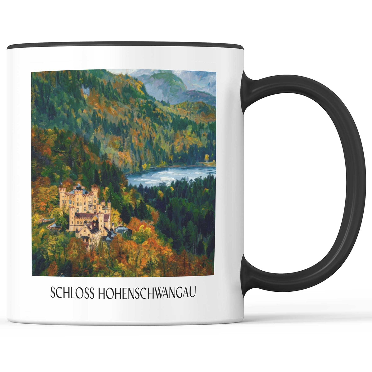 schloss-hohenschwangau-ostallgäu-deutschland-kaffeebecher-oil-painting-oelgemaelde