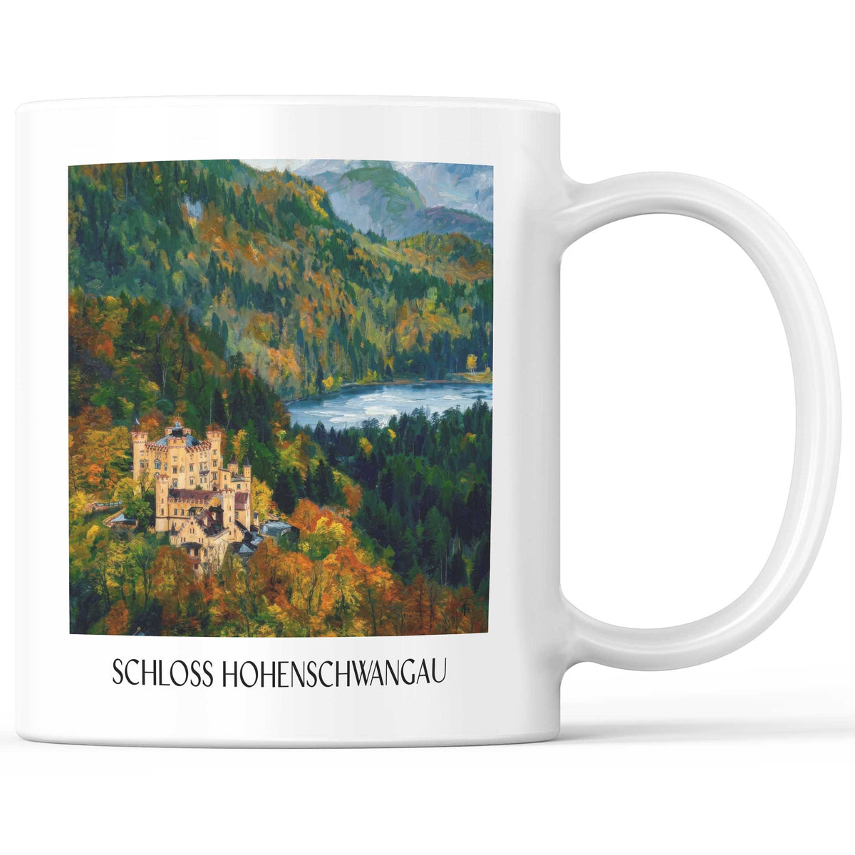 schloss-hohenschwangau-ostallgäu-deutschland-kaffeebecher-oil-painting-oelgemaelde
