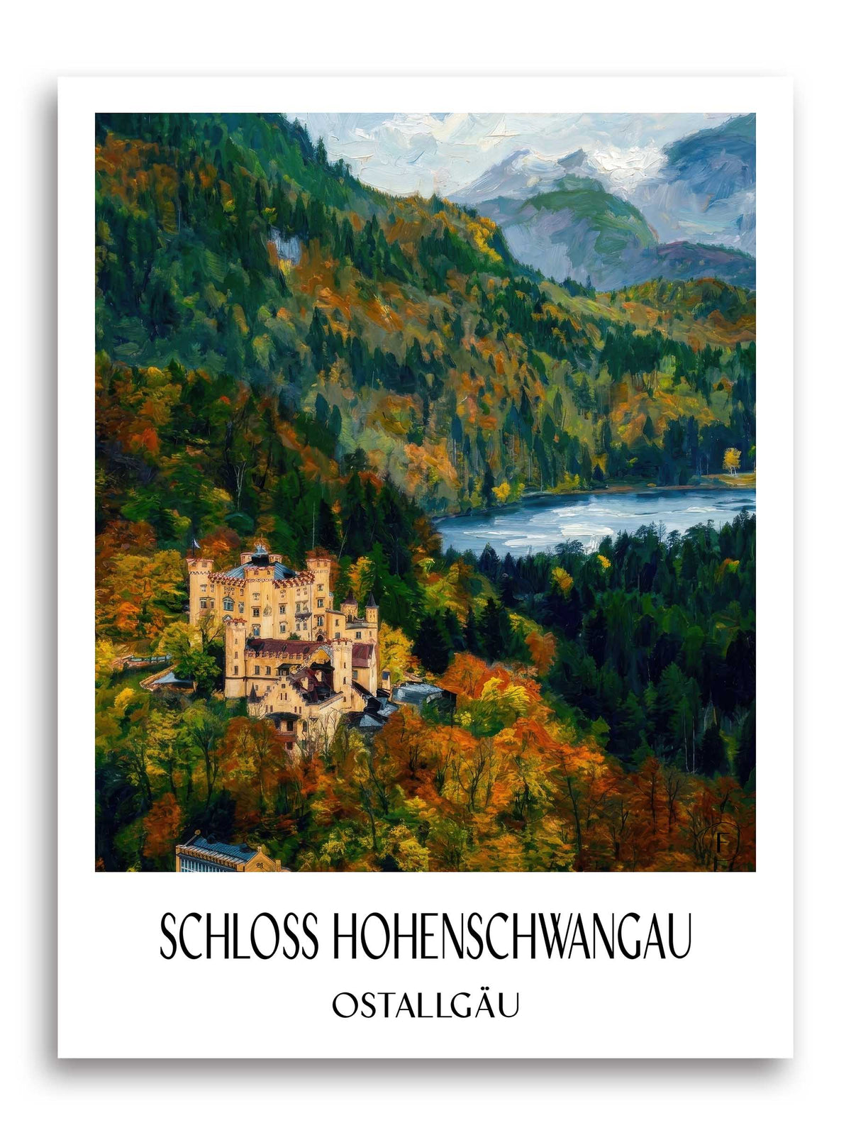 schloss-hohenschwangau-ostallgäu-deutschland-poster-oil-painting-oelgemaelde