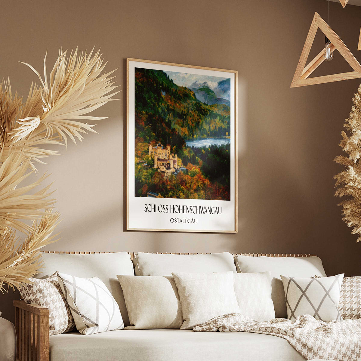 schloss-hohenschwangau-ostallgäu-deutschland-poster-oil-painting-oelgemaelde