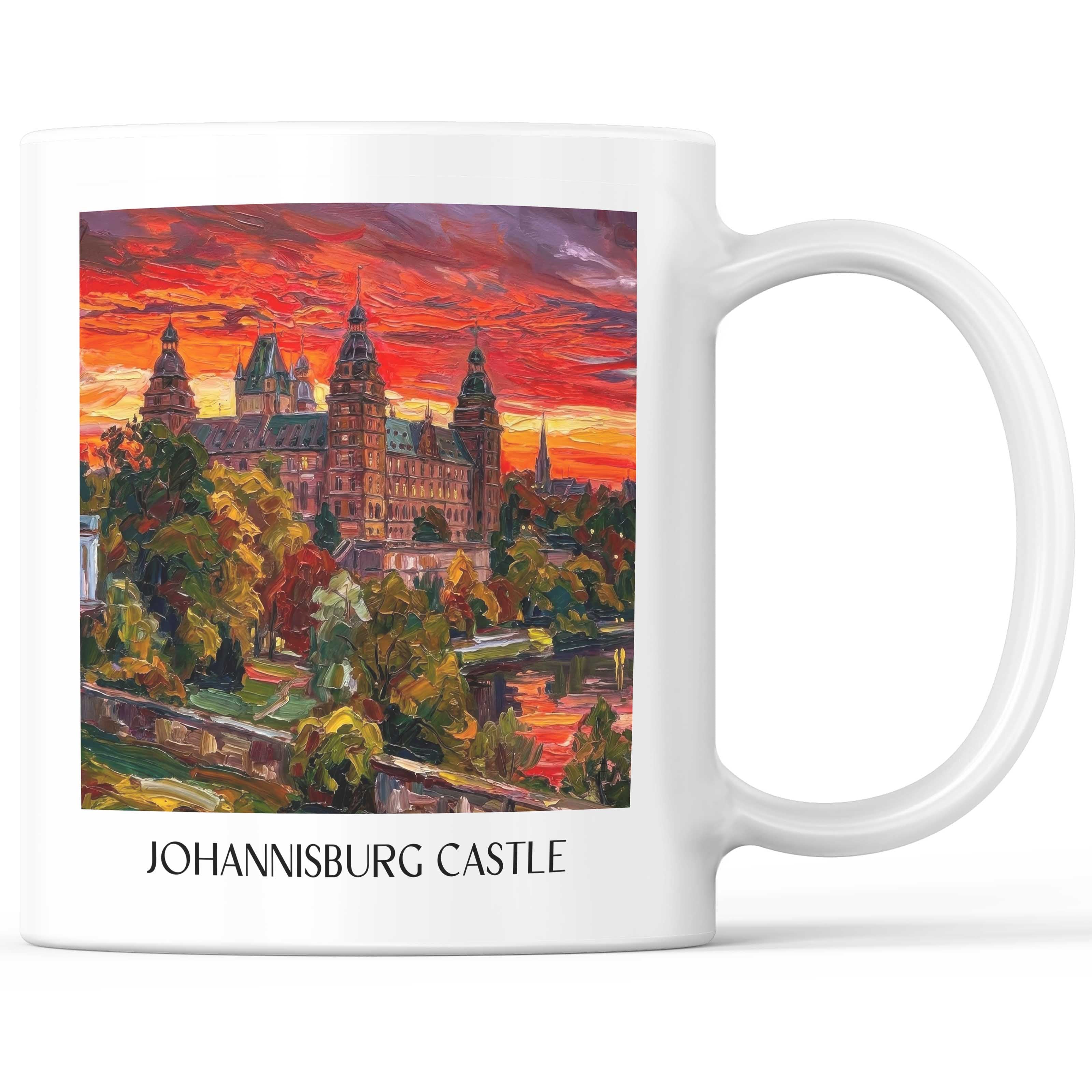 Schloss Johannisburg Kaffeebecher - Aschaffenburg - Deutschland Becher - Kaffeetasse im Ölgemälde Stil - favplace