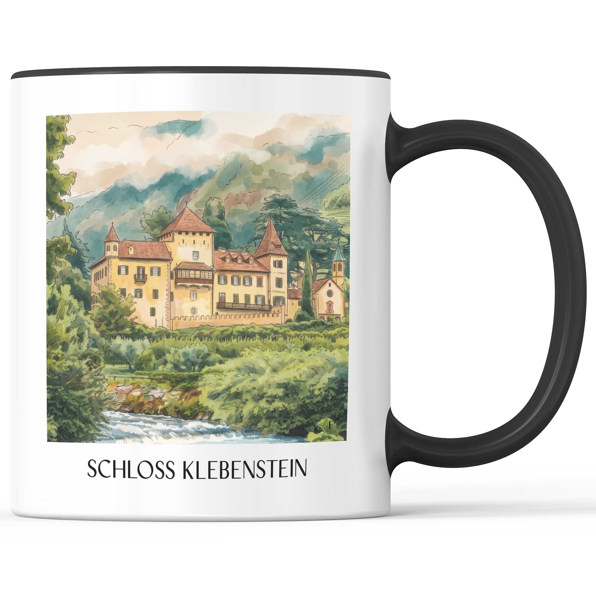 schloss-klebenstein-bozen-italien-kaffeebecher-aquarell