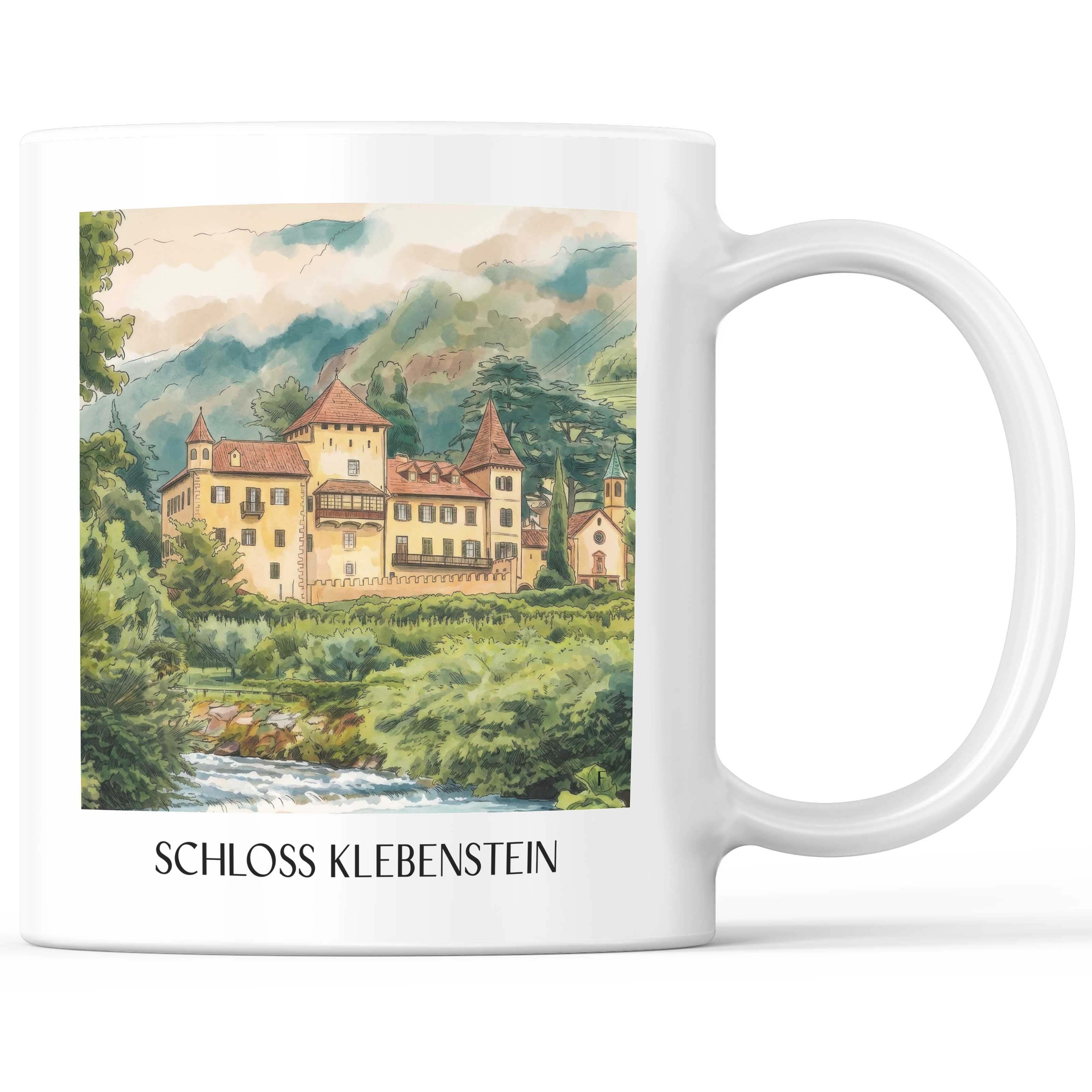 schloss-klebenstein-bozen-italien-kaffeebecher-aquarell