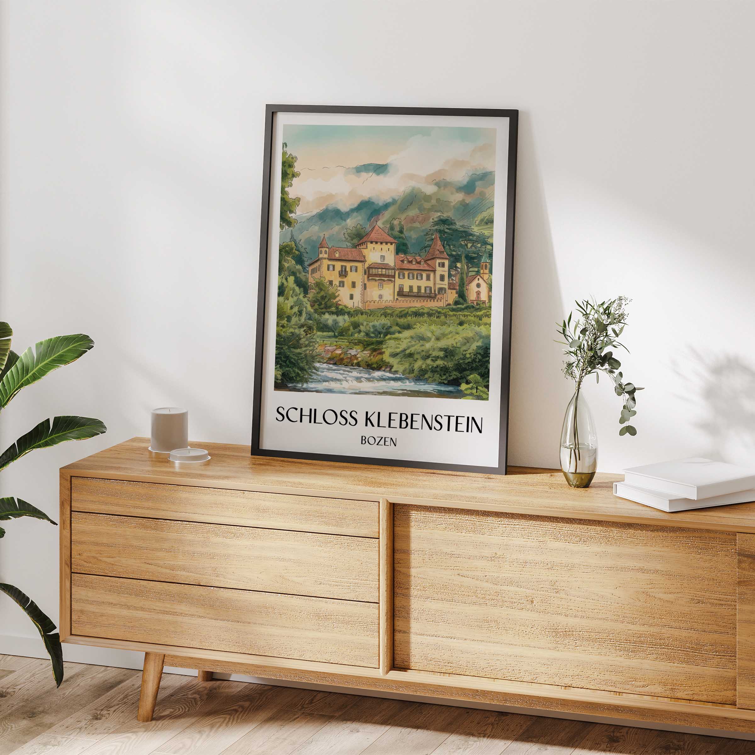 schloss-klebenstein-bozen-italien-poster-aquarell