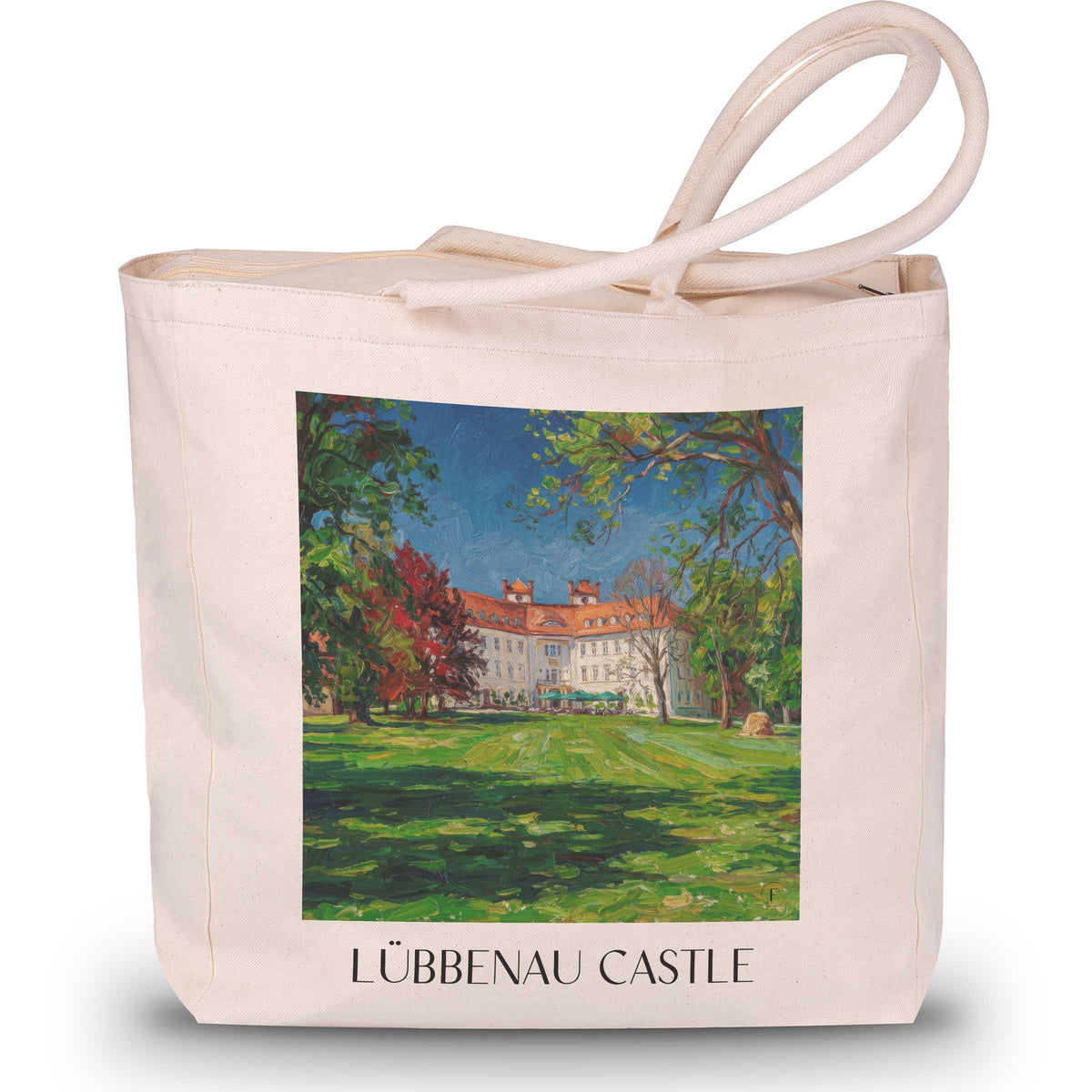 Schloss Lübbenau Shopping Tasche - Spreewald - Deutschland Tote Bag - Einkaufstasche im Ölgemälde Stil - favplace