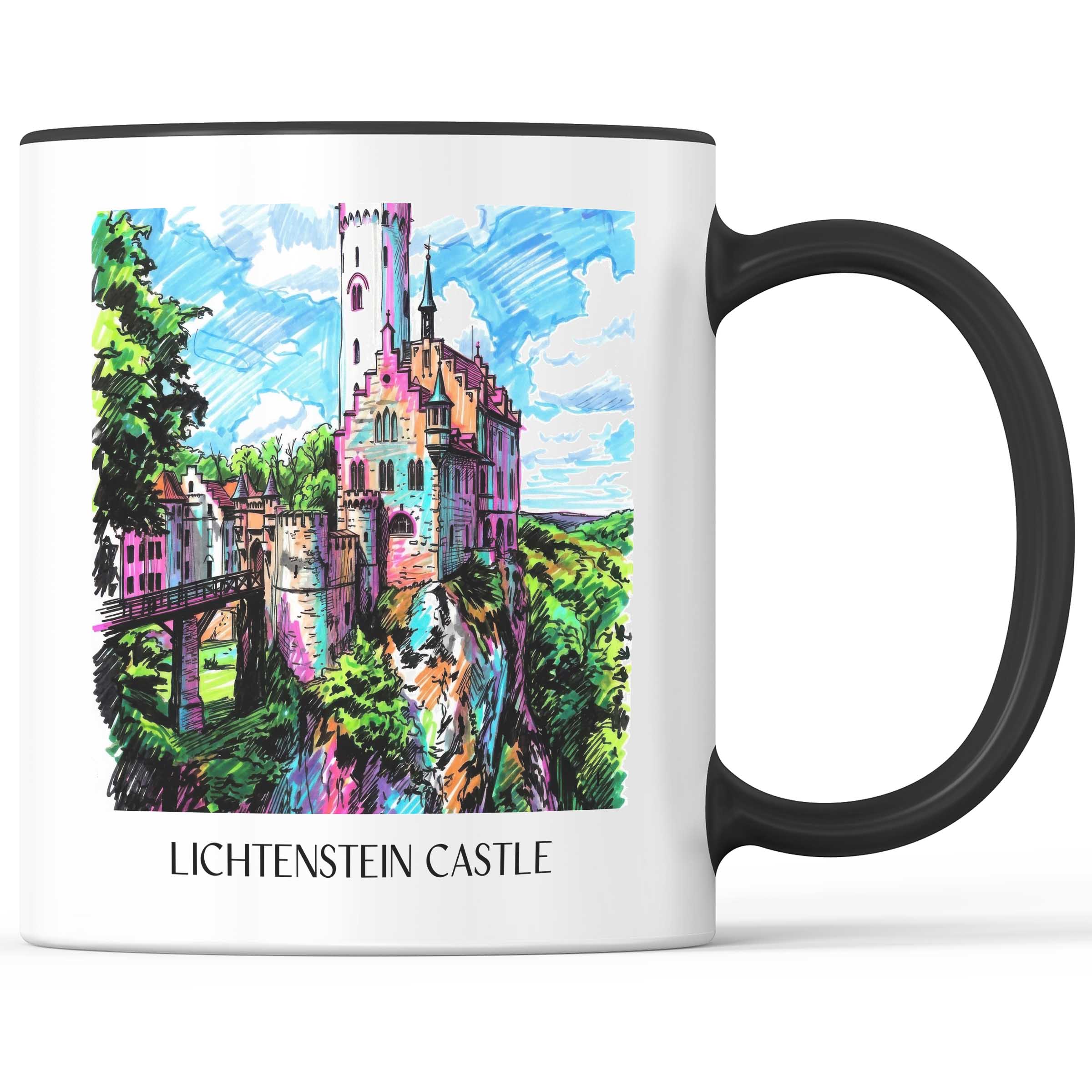 Schloss Lichtenstein Kaffeebecher - Reutlingen - Deutschland Becher - Kaffeetasse im Tag Graffiti Stil