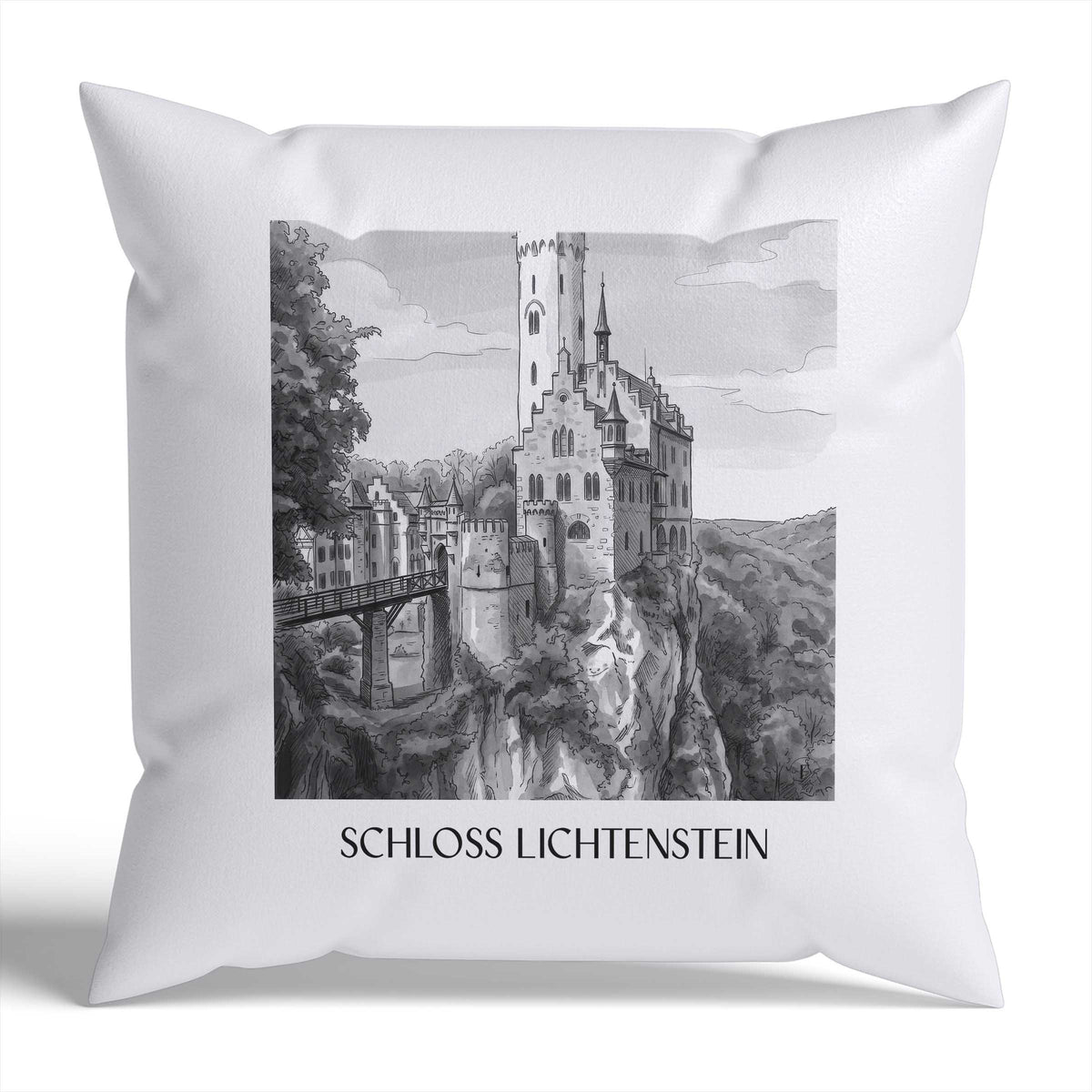 schloss-lichtenstein-reutlingen-deutschland-kissenbezug-aquarell-schwarz-weiss