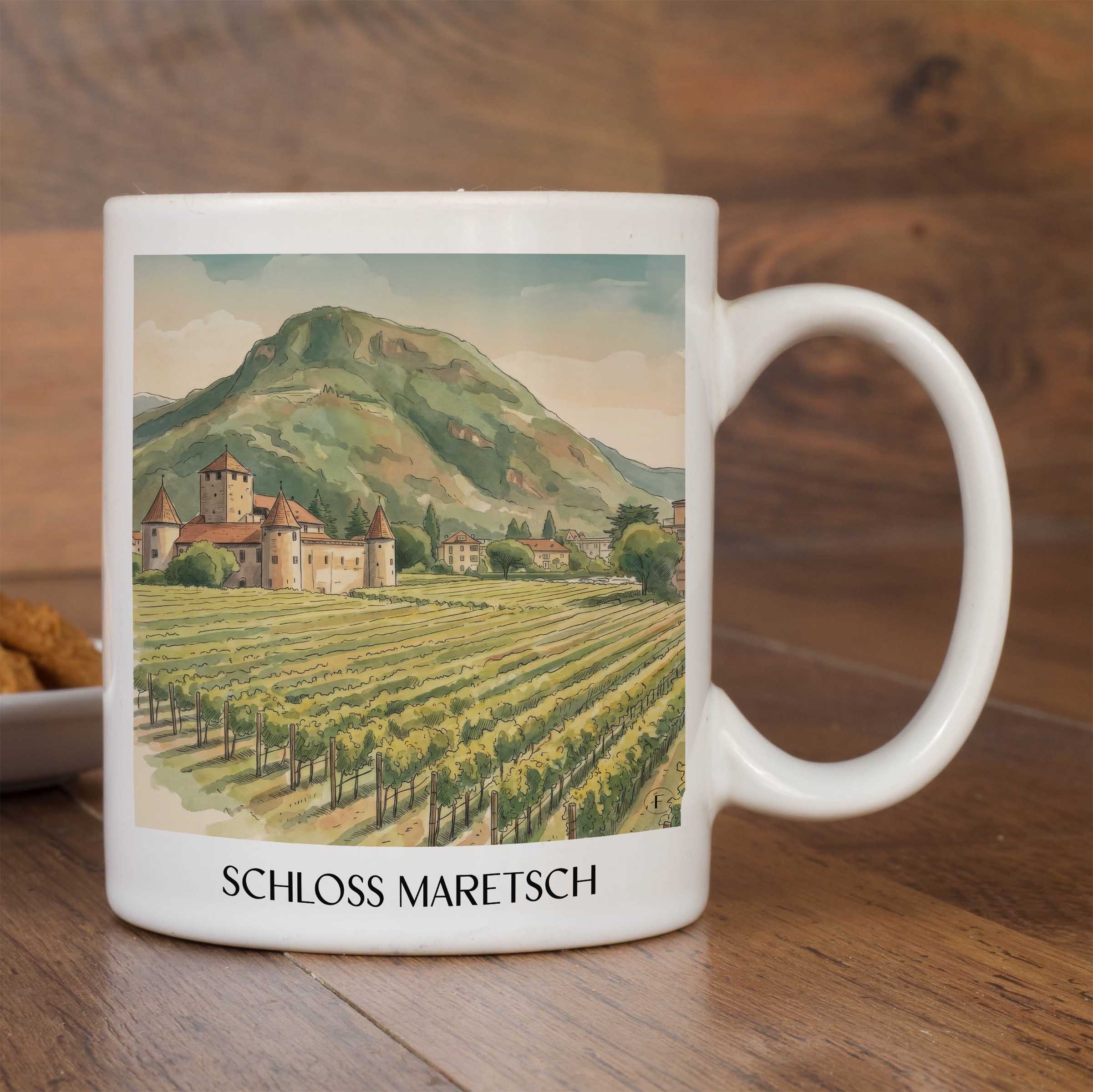 schloss-maretsch-bozen-italien-kaffeebecher-aquarell