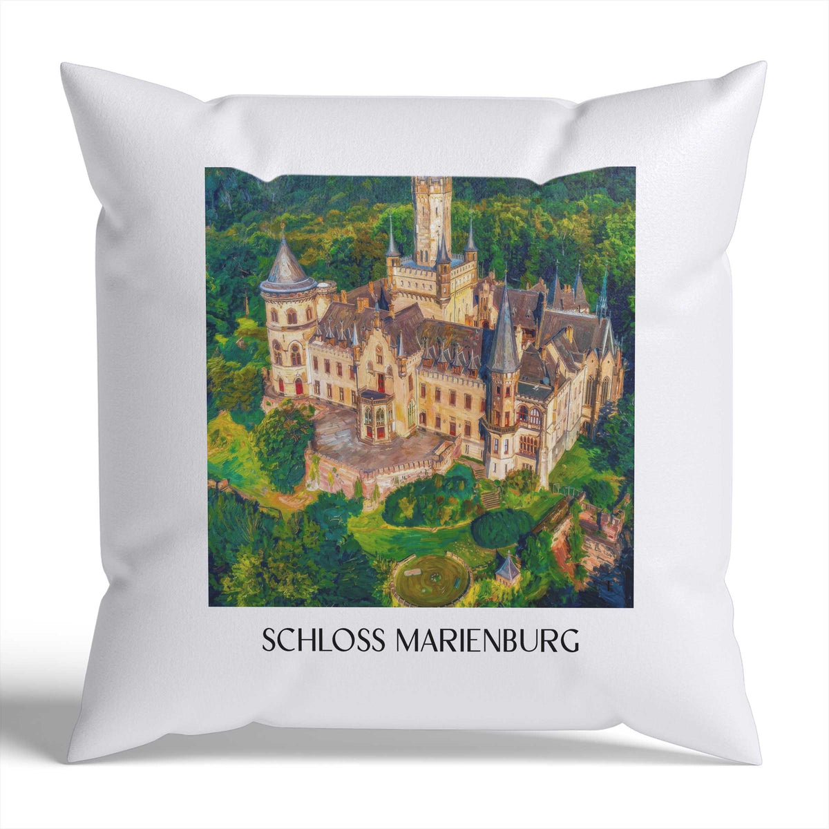schloss-marienburg-pattensen-deutschland-kissenbezug-oil-painting-oelgemaelde