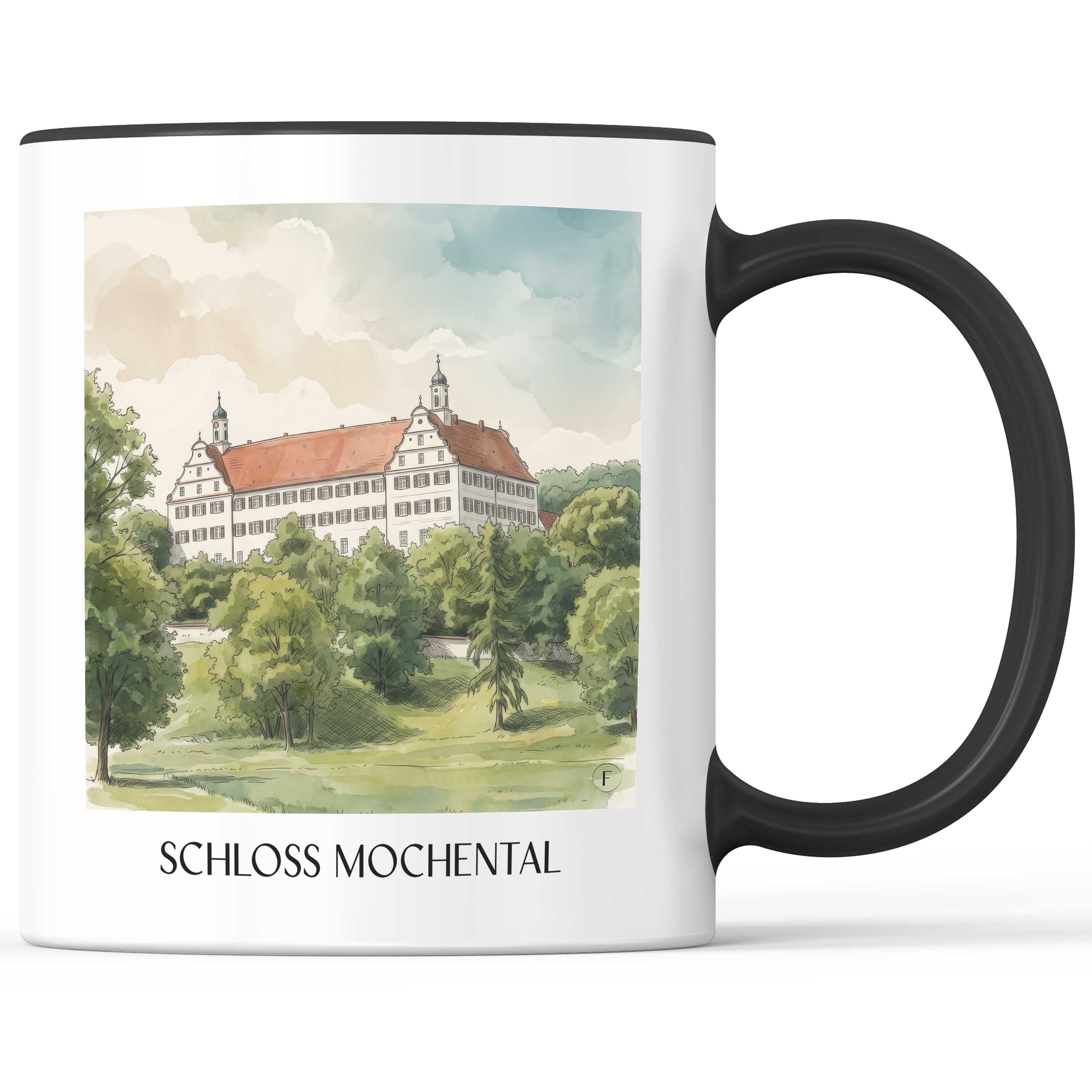 schloss-mochental-schwäbische-alb-deutschland-kaffeebecher-aquarell
