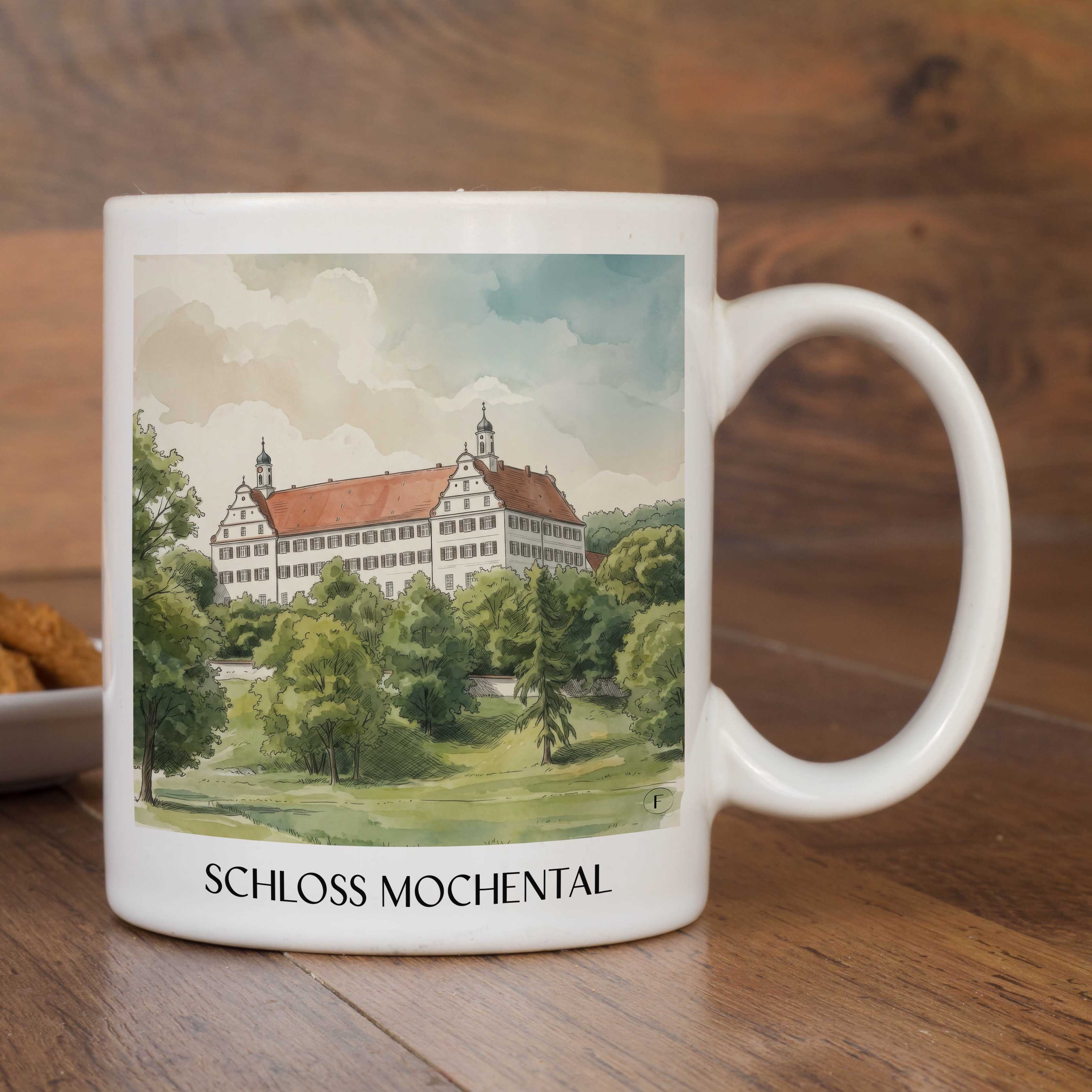 schloss-mochental-schwäbische-alb-deutschland-kaffeebecher-aquarell