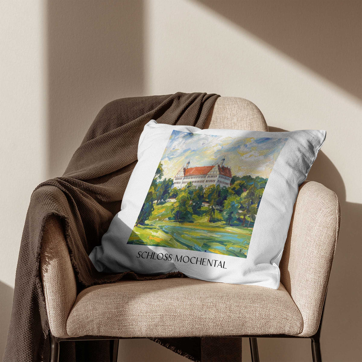 schloss-mochental-schwäbische-alb-deutschland-kissenbezug-oil-painting-oelgemaelde
