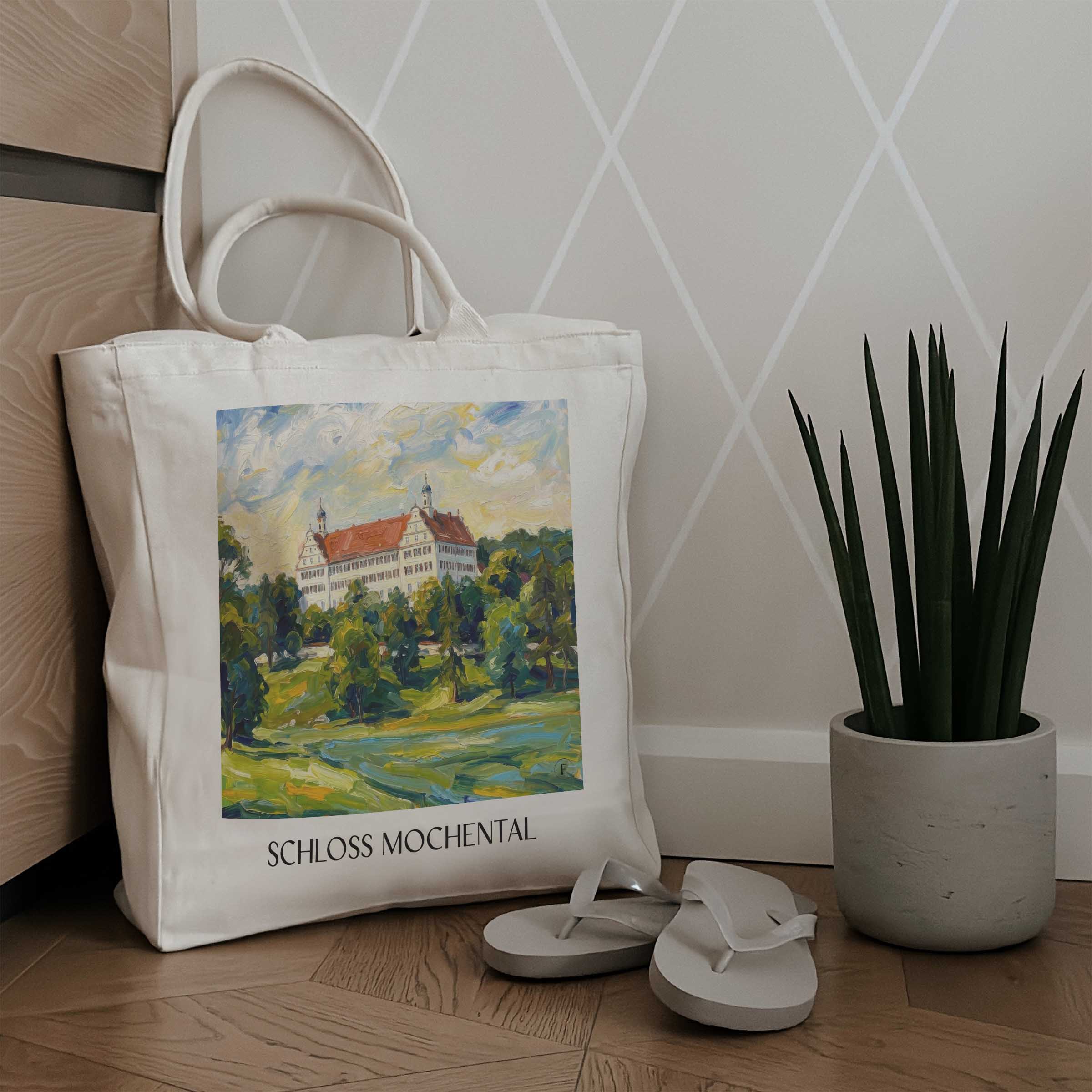 schloss-mochental-schwäbische-alb-deutschland-einkaufstasche-oil-painting-oelgemaelde
