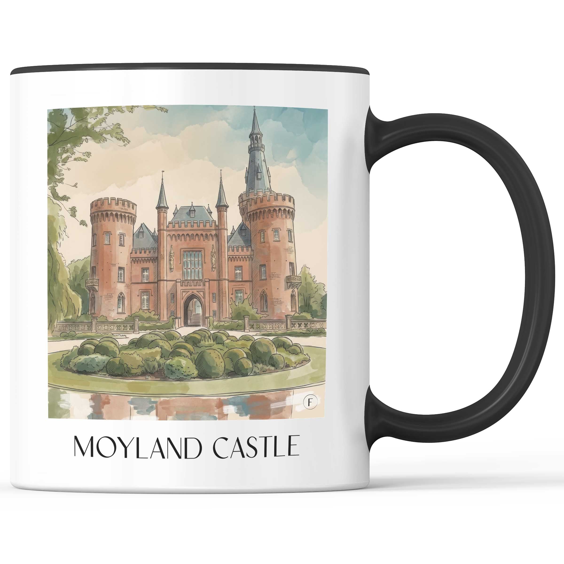 Schloss Moyland Kaffeebecher - Niederrhein - Deutschland Becher - Kaffeetasse im Aquarell Stil - favplace