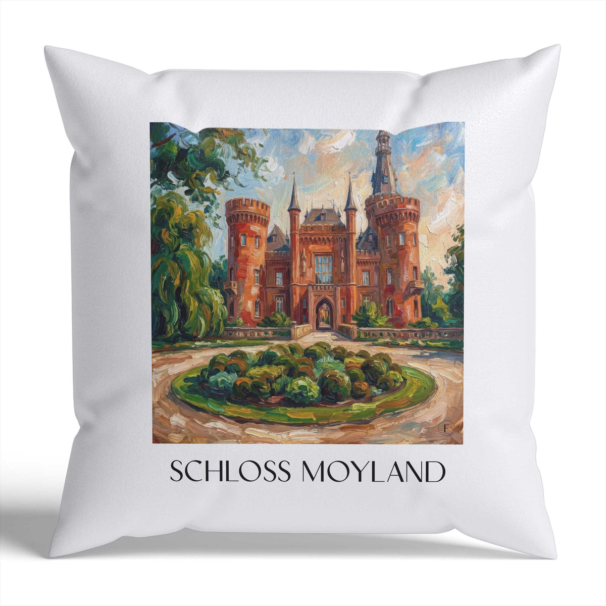 schloss-moyland-niederrhein-deutschland-kissenbezug-oil-painting-oelgemaelde