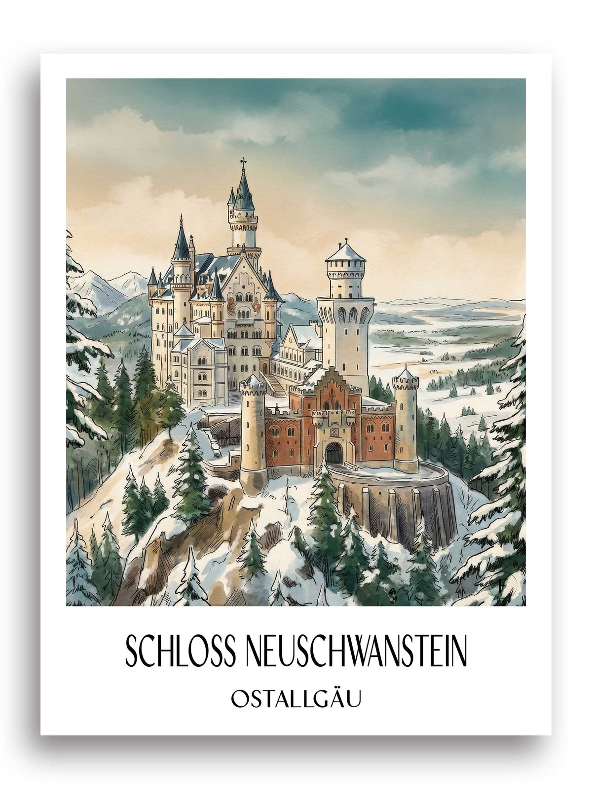 schloss-neuschwanstein-(im-winter)-ostallgäu-deutschland-poster-aquarell
