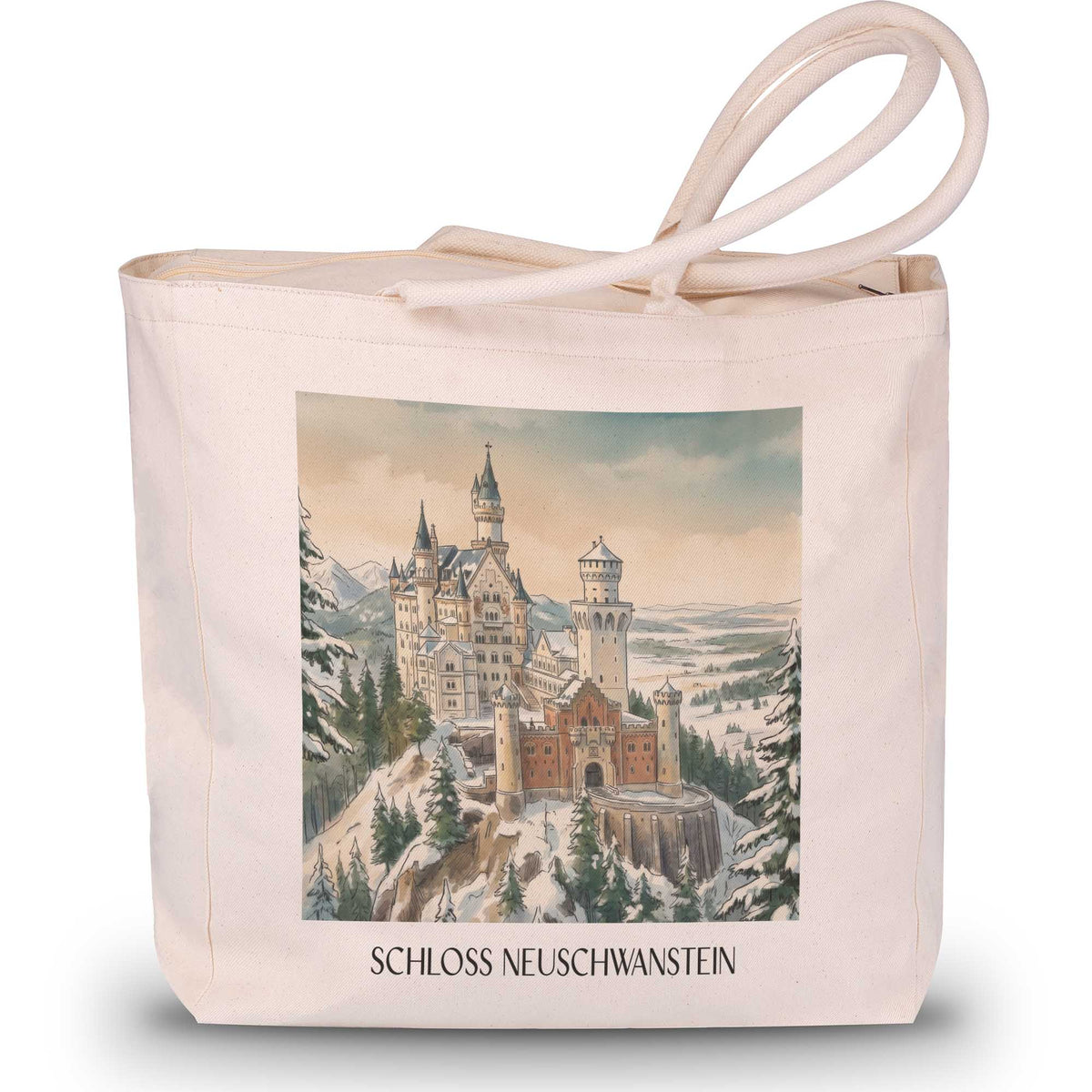 schloss-neuschwanstein-(im-winter)-ostallgäu-deutschland-einkaufstasche-aquarell