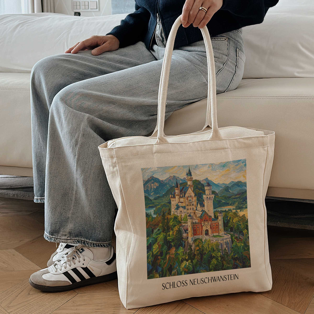 schloss-neuschwanstein-(im-winter)-ostallgäu-deutschland-einkaufstasche-oil-painting-oelgemaelde