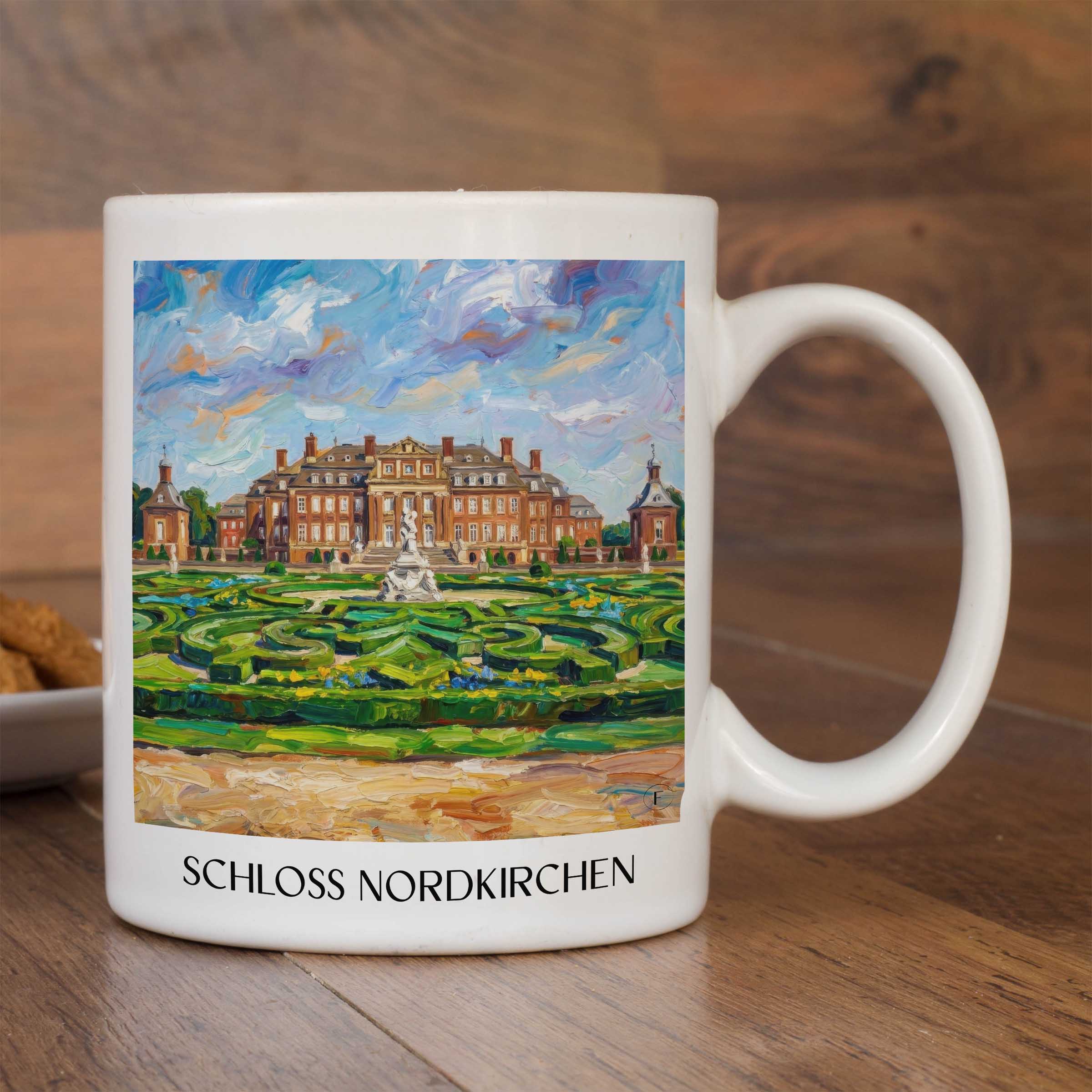 schloss-nordkirchen-münsterland-deutschland-kaffeebecher-oil-painting-oelgemaelde