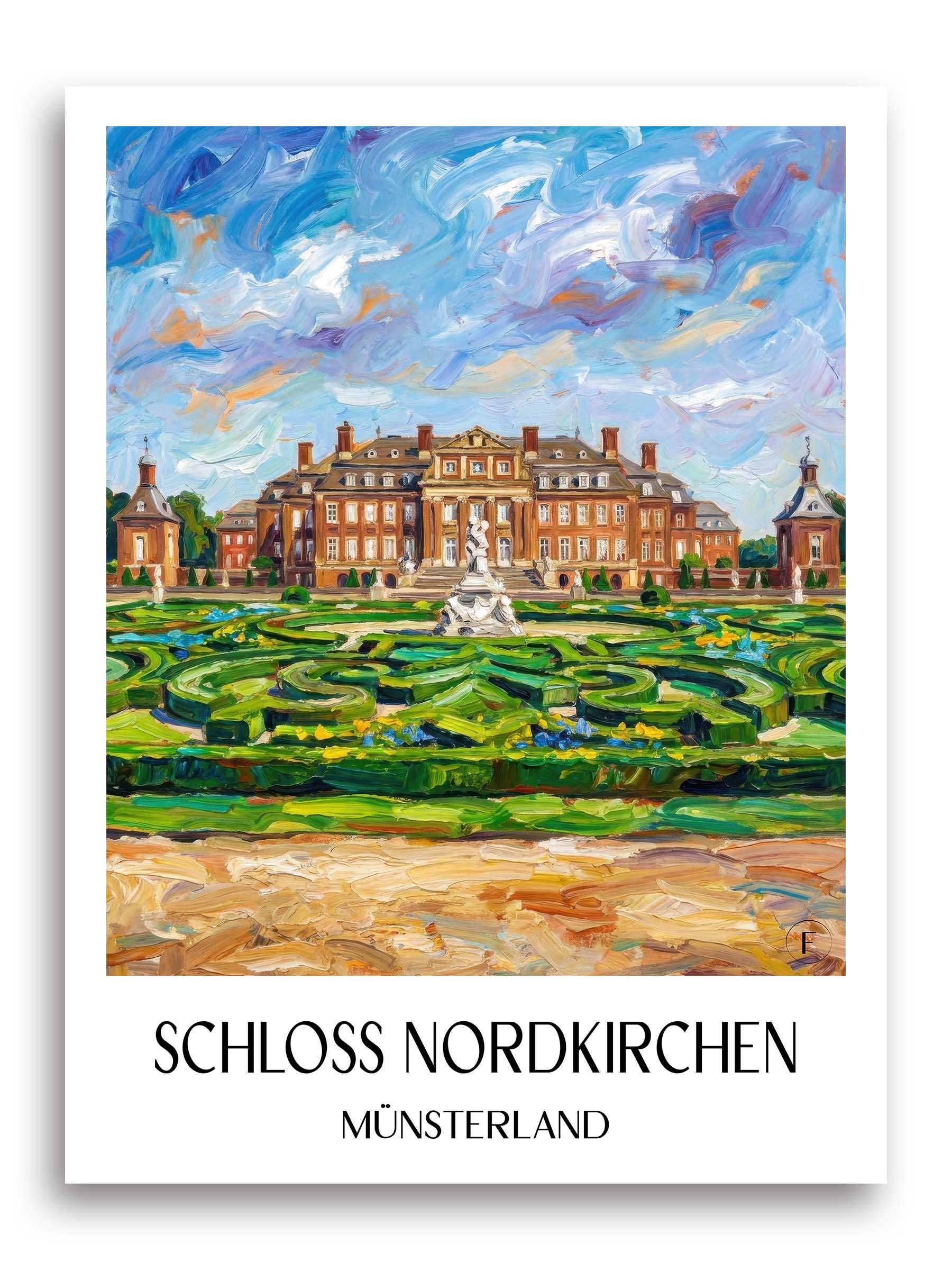 schloss-nordkirchen-münsterland-deutschland-poster-oil-painting-oelgemaelde