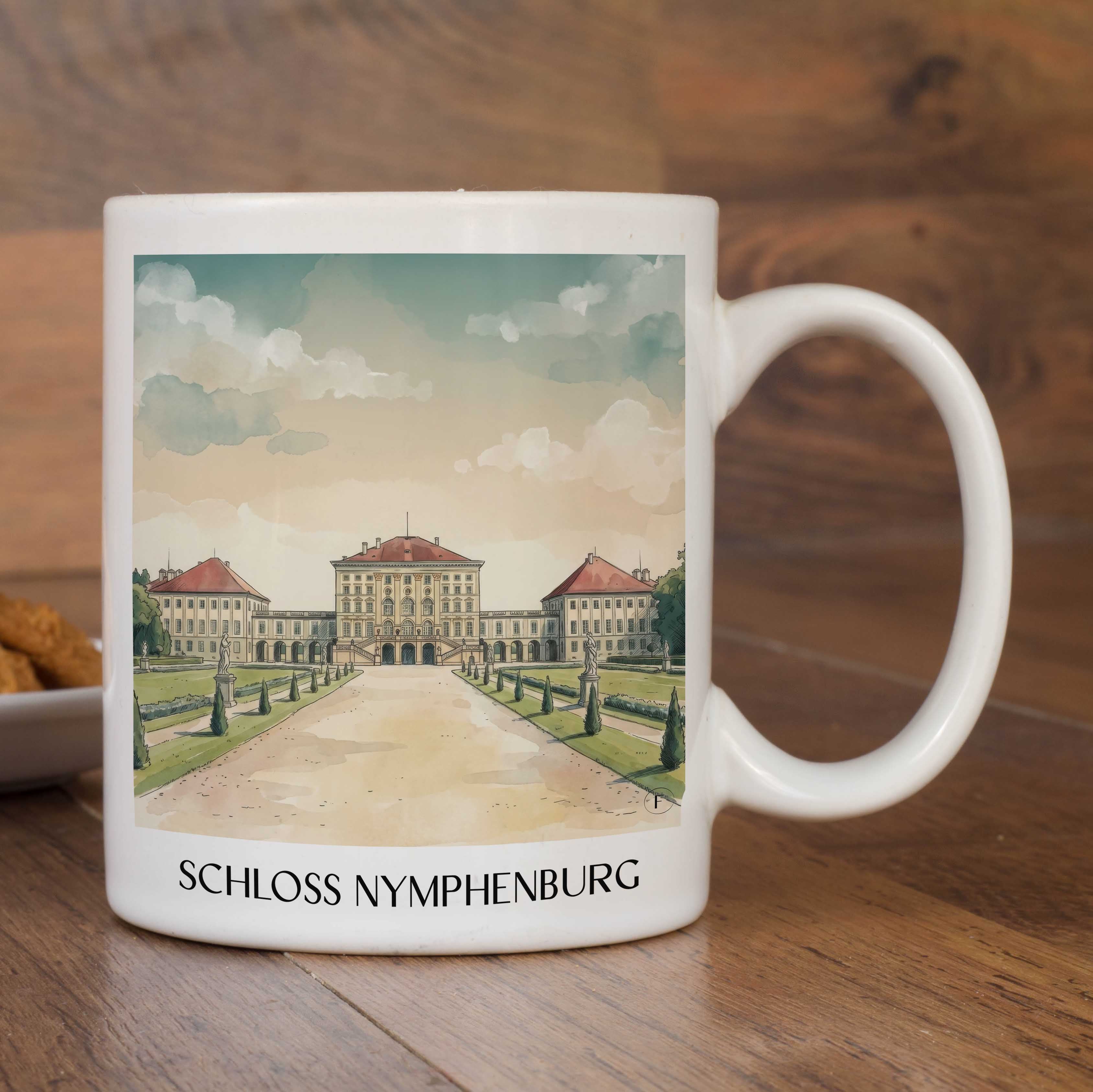 schloss-nymphenburg-münchen-deutschland-kaffeebecher-aquarell