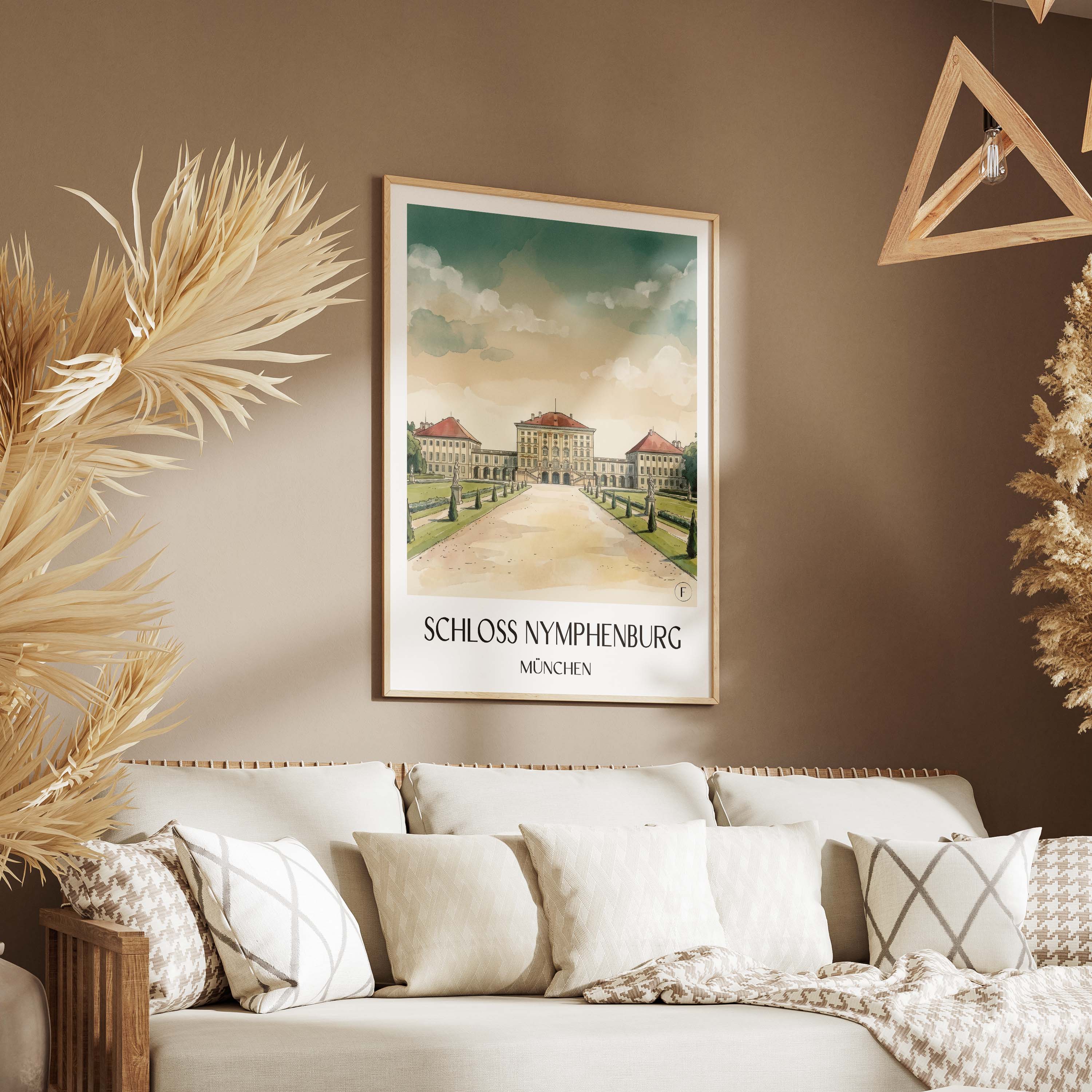 schloss-nymphenburg-münchen-deutschland-poster-aquarell